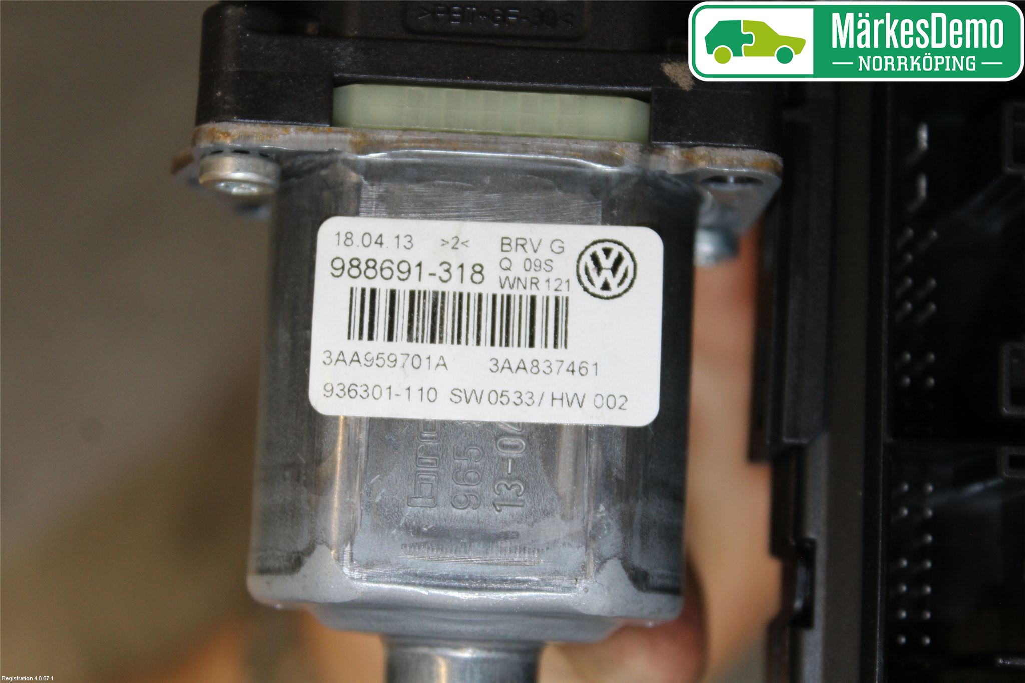Volkswagen VW PASSAT 11-14 Vindusheismotor