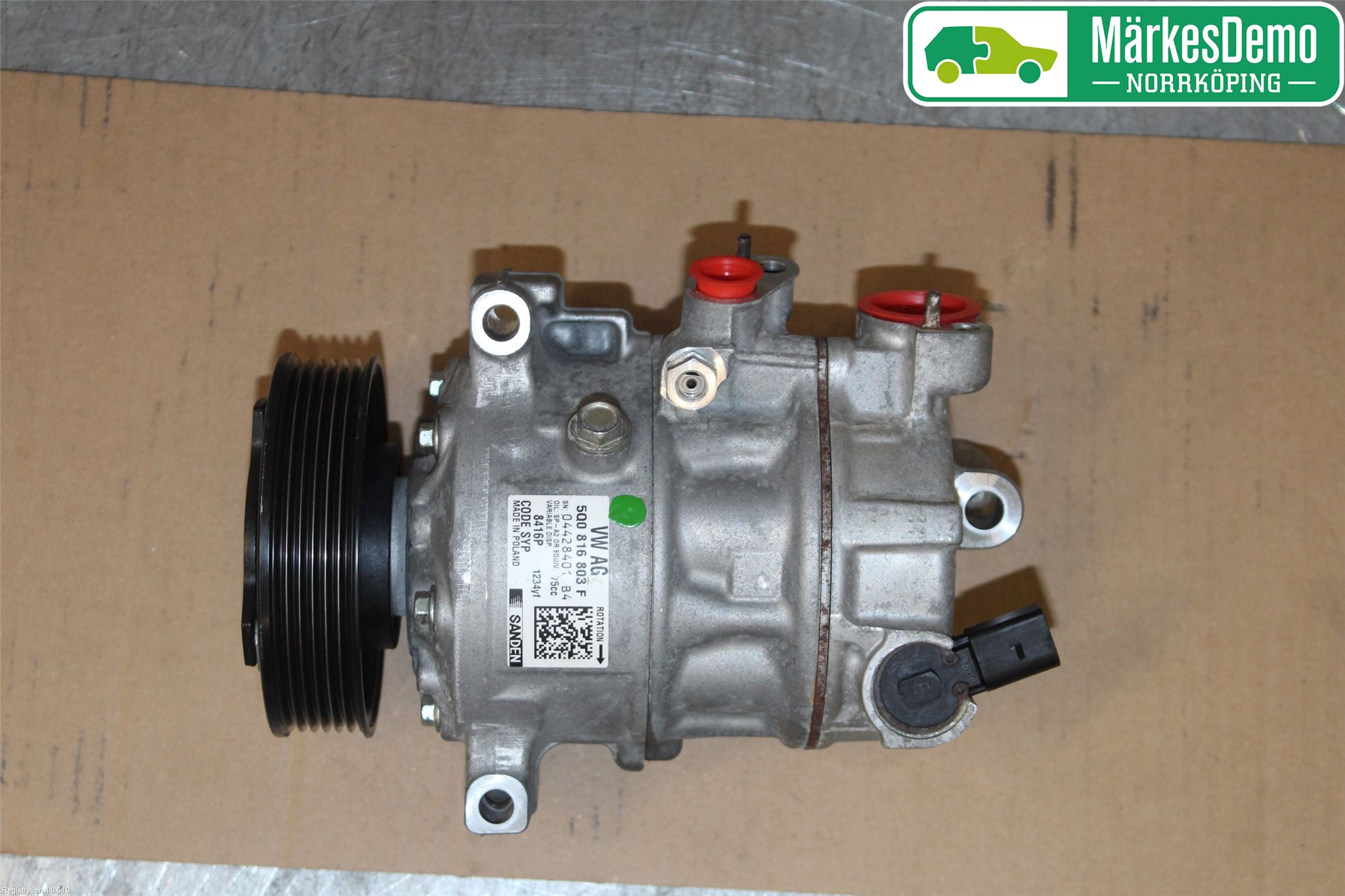 Volkswagen VW GOLF / E-GOLF VII 13-20 Varme Ac Kompressor