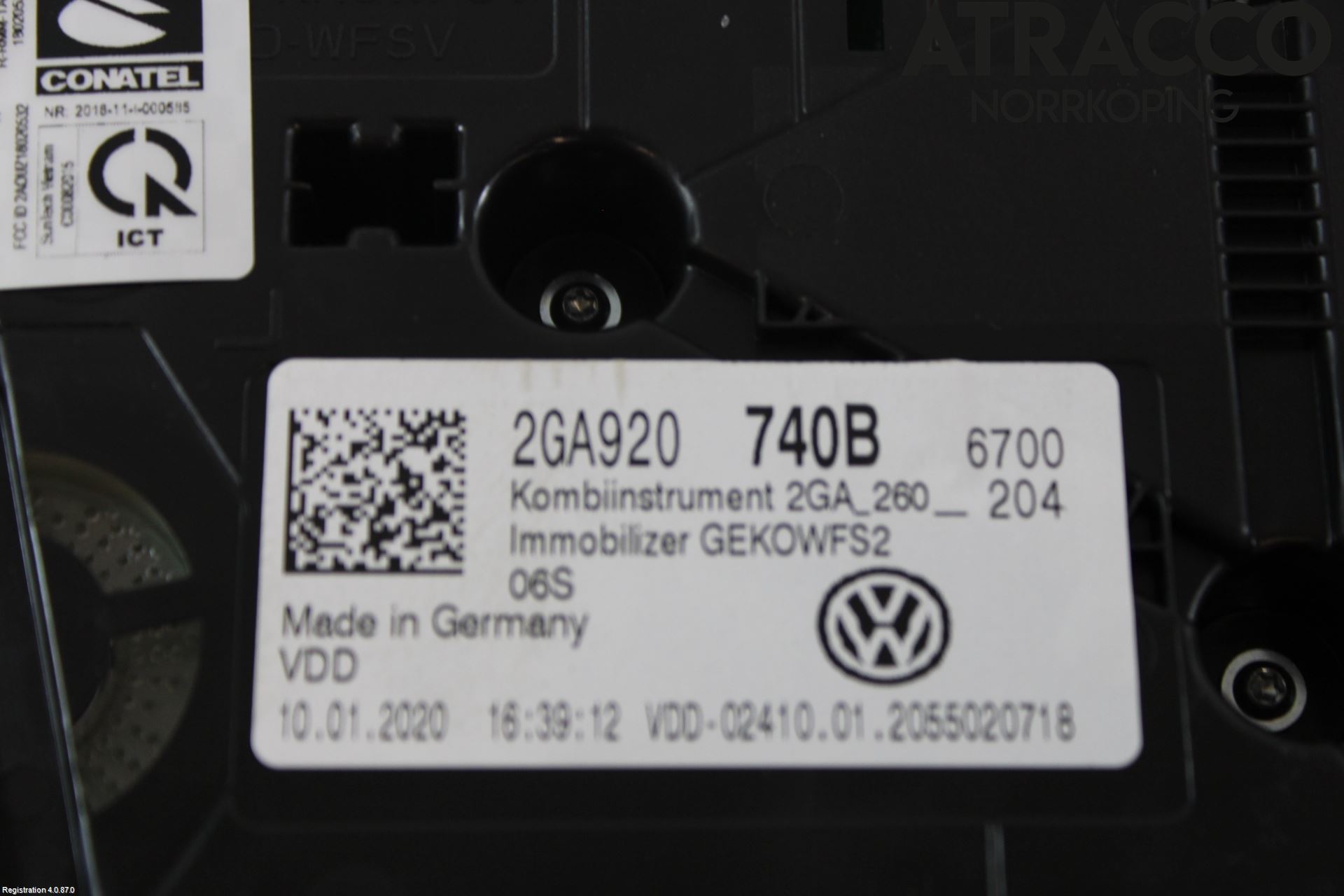 Volkswagen VW T-ROC 18- Instr Kombinert