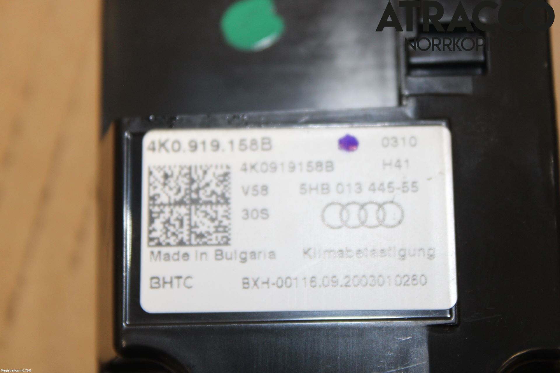 Audi A6 F2/C8 19- Varmeapparat Panel(Regulering)