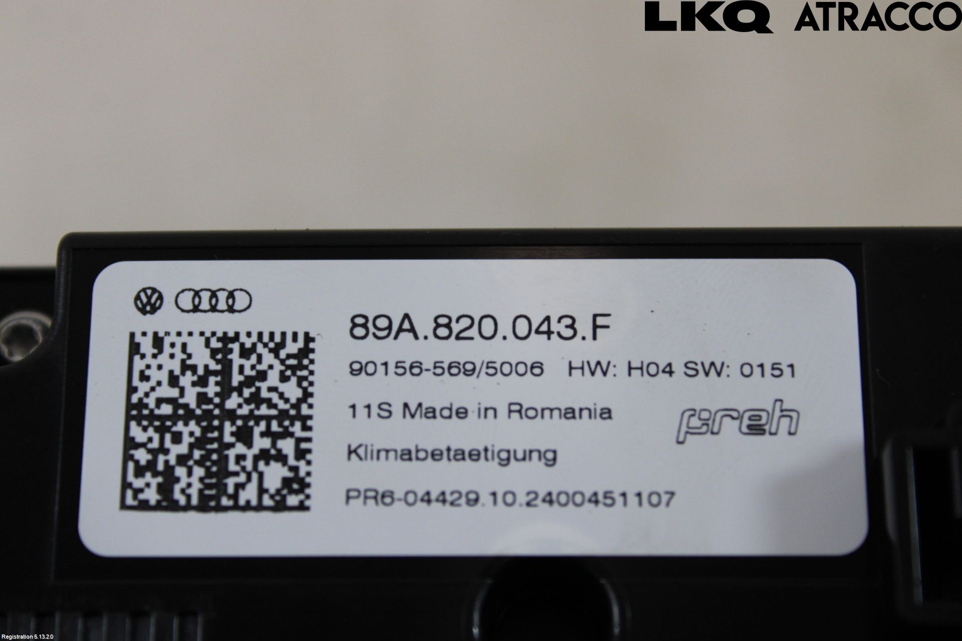 Audi A3/S3 8Y 21- Varmeapparat Panel(Regulering)
