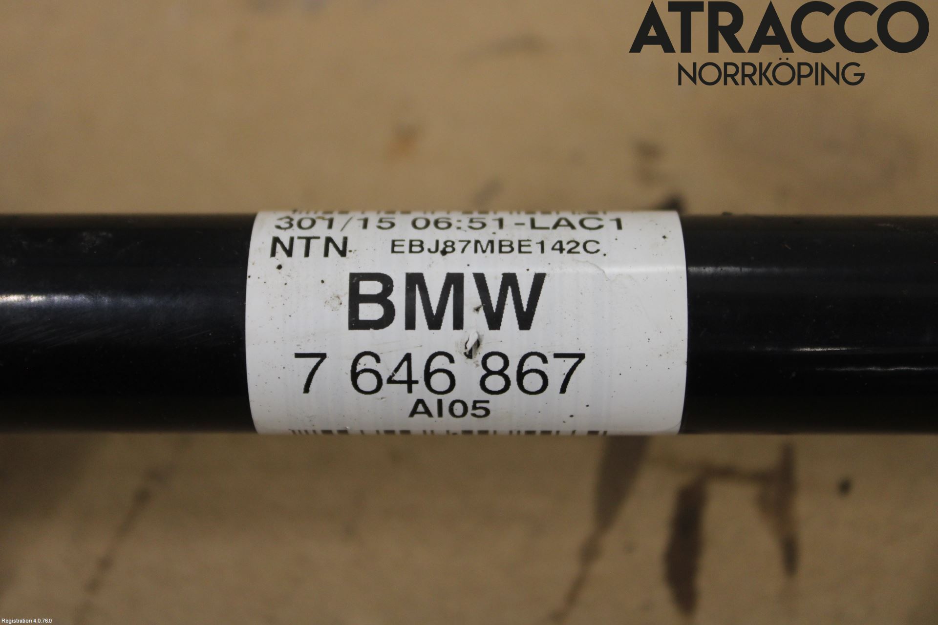 BMW X1 F48 15-22 Drivaksel Bak Kompl Høyre