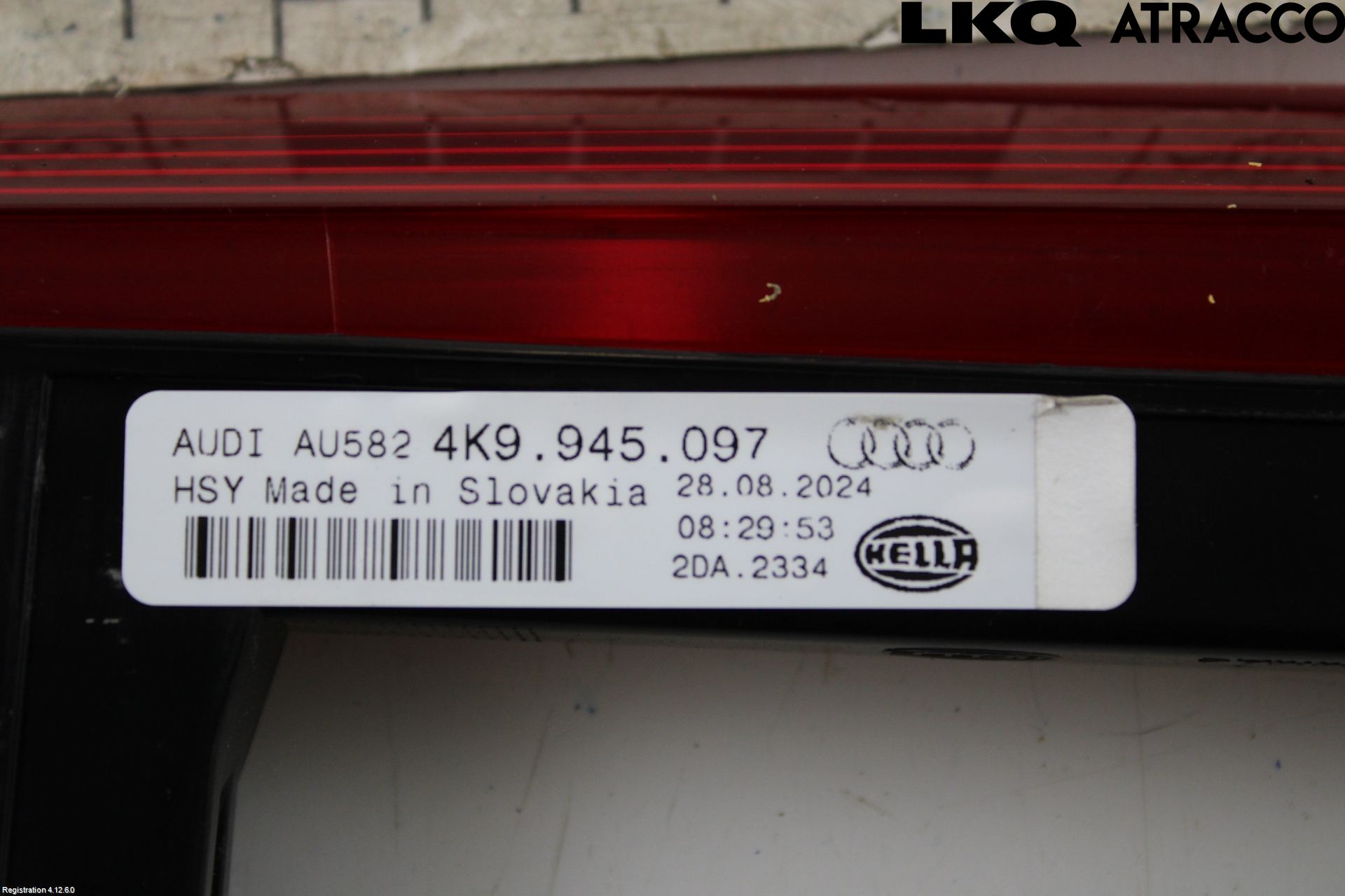 Audi A6/S6 E-TRON 24- Bremselys Bakrute