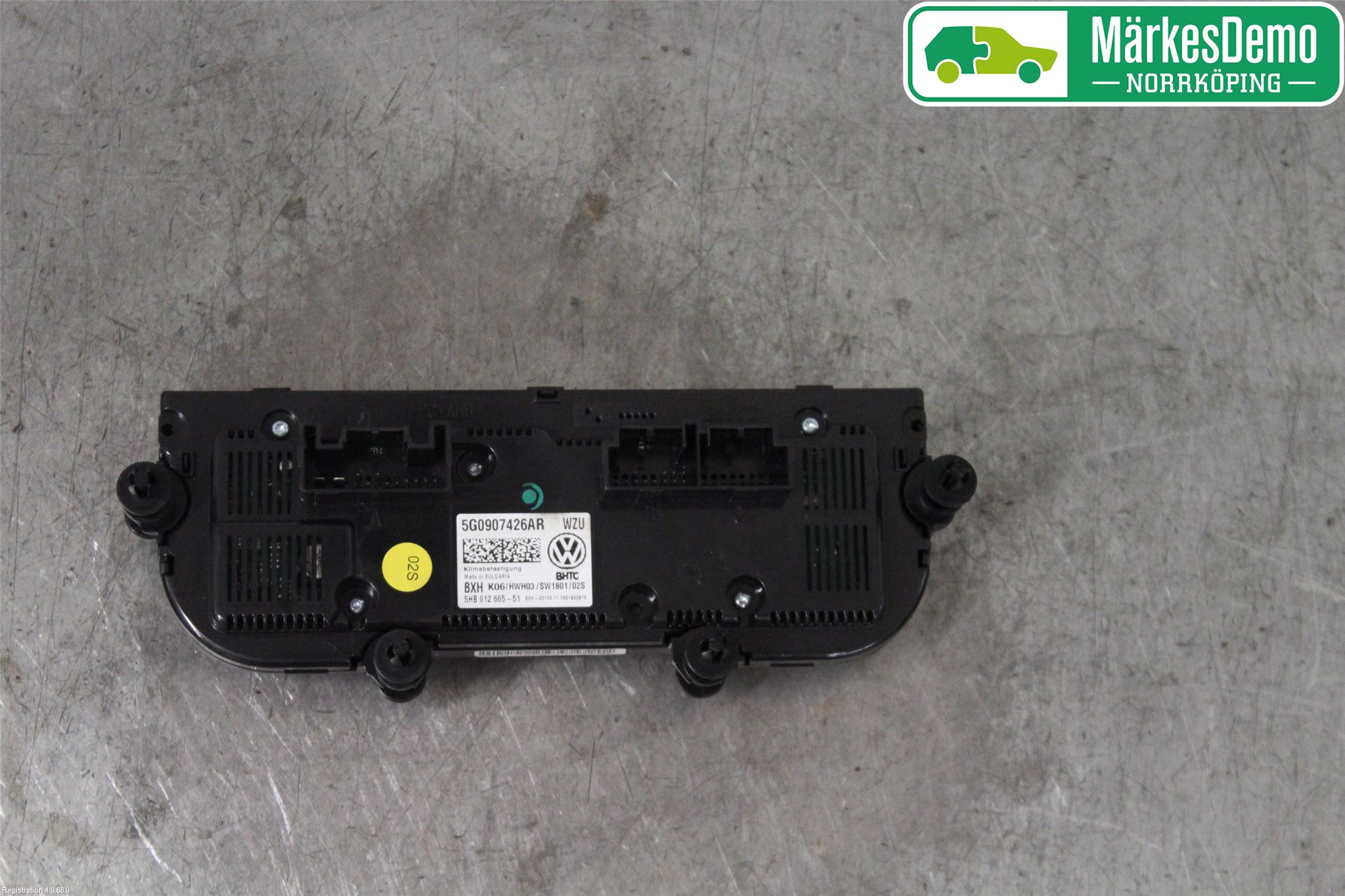 Volkswagen VW GOLF / E-GOLF VII 13-20 Varmeapparat Panel(Regulering)