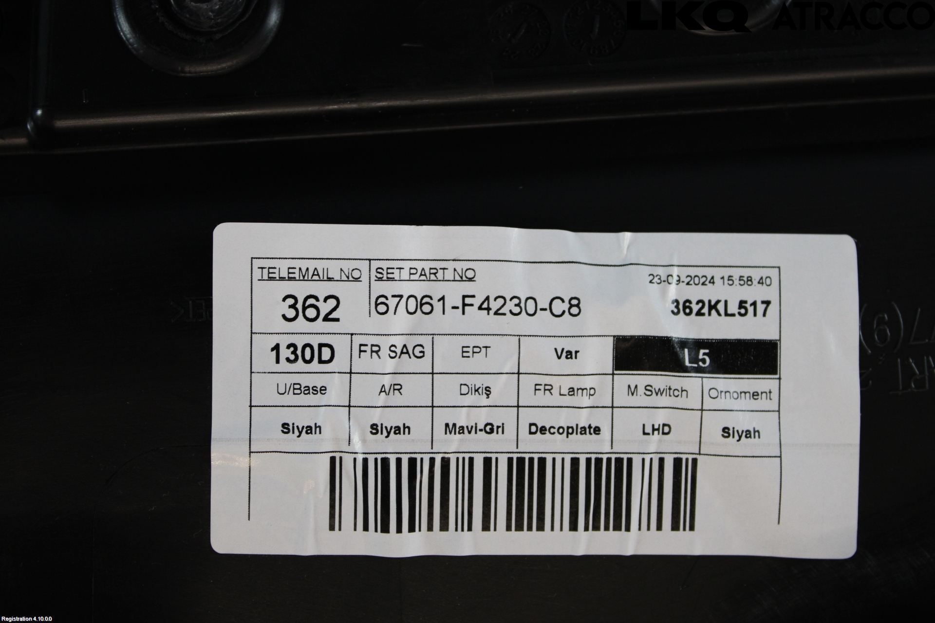 Toyota C-HR 24- Innr Dørtrekk Høyre