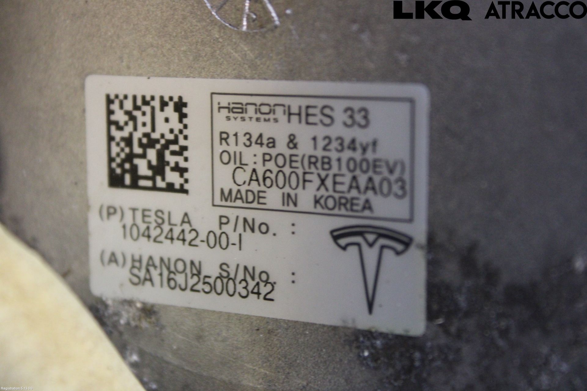 Tesla MODEL X 16- Varme Ac Kompressor