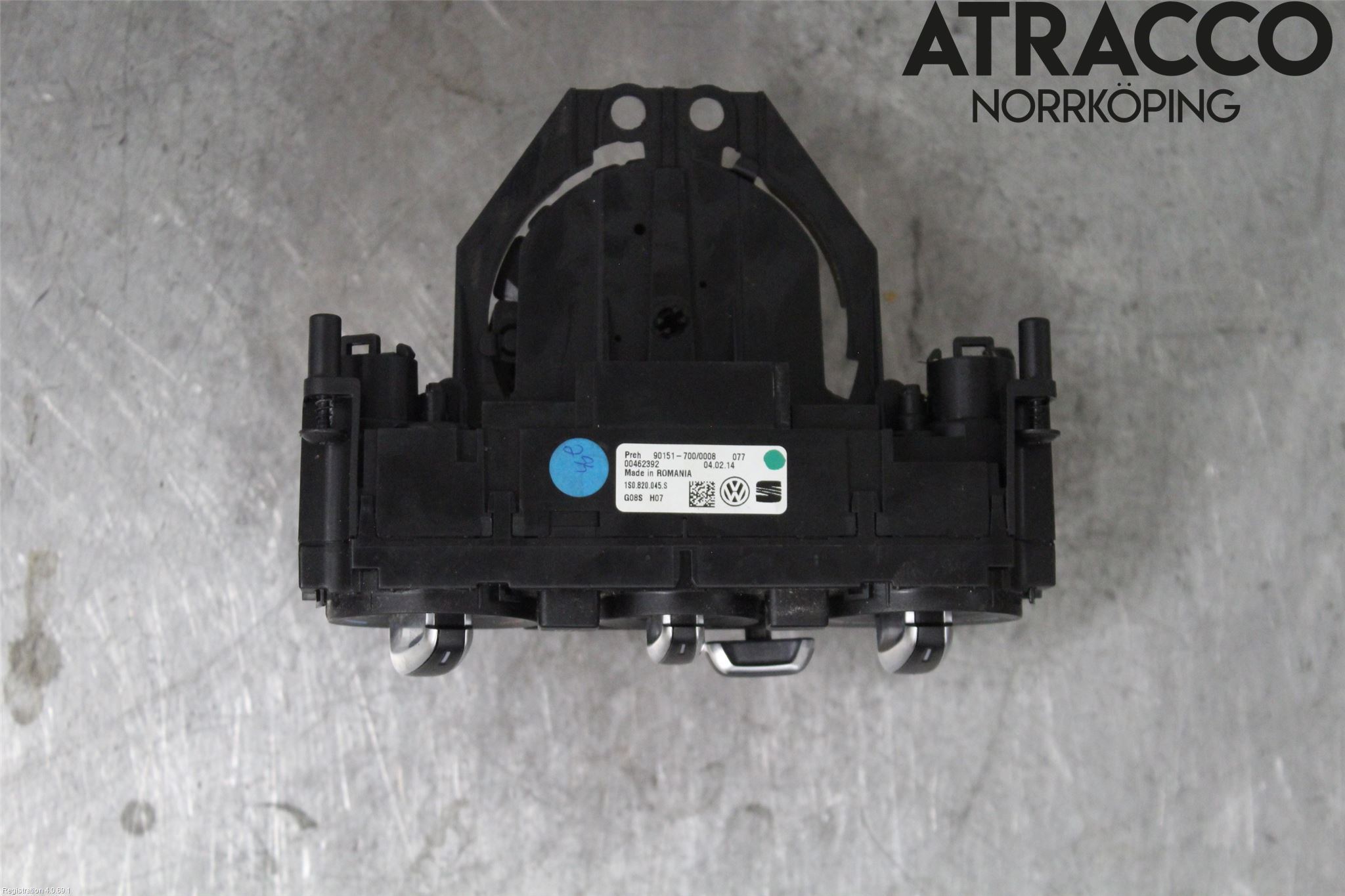 Volkswagen VW UP! / E-UP! Varmeapparat Panel(Regulering)