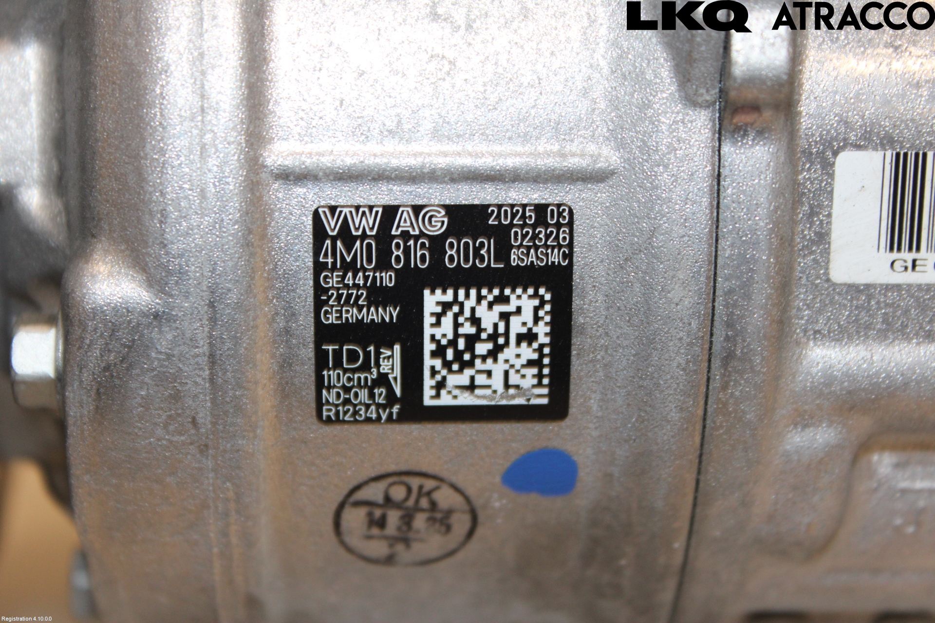 Volkswagen VW TOUAREG CR 18- Varme Ac Kompressor