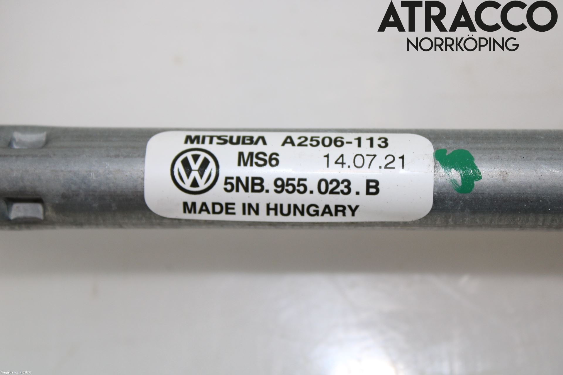 Volkswagen VW TIGUAN 16-24 Viskeroverføring Frontrute