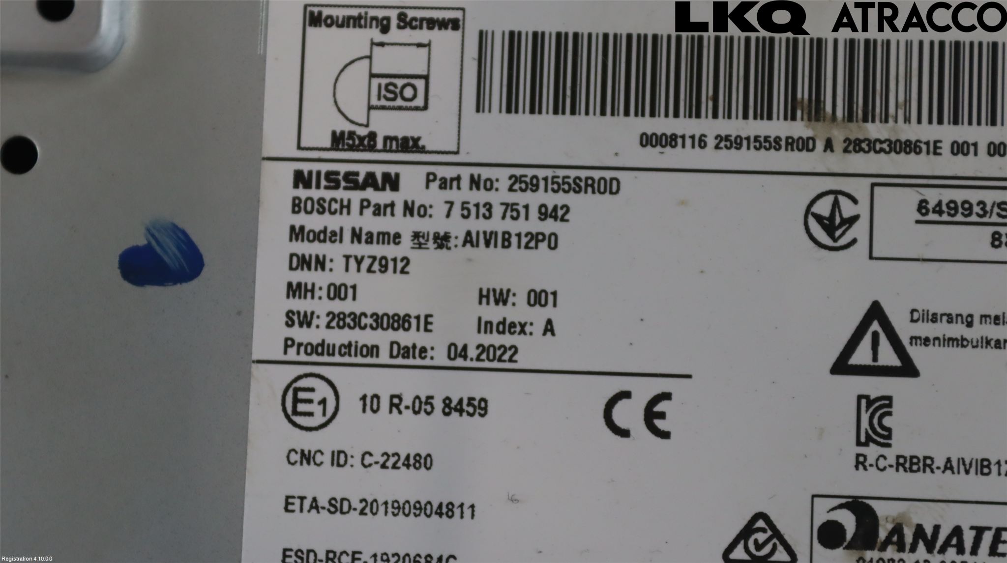 Nissan LEAF 18- Stereo Radio Med Cd