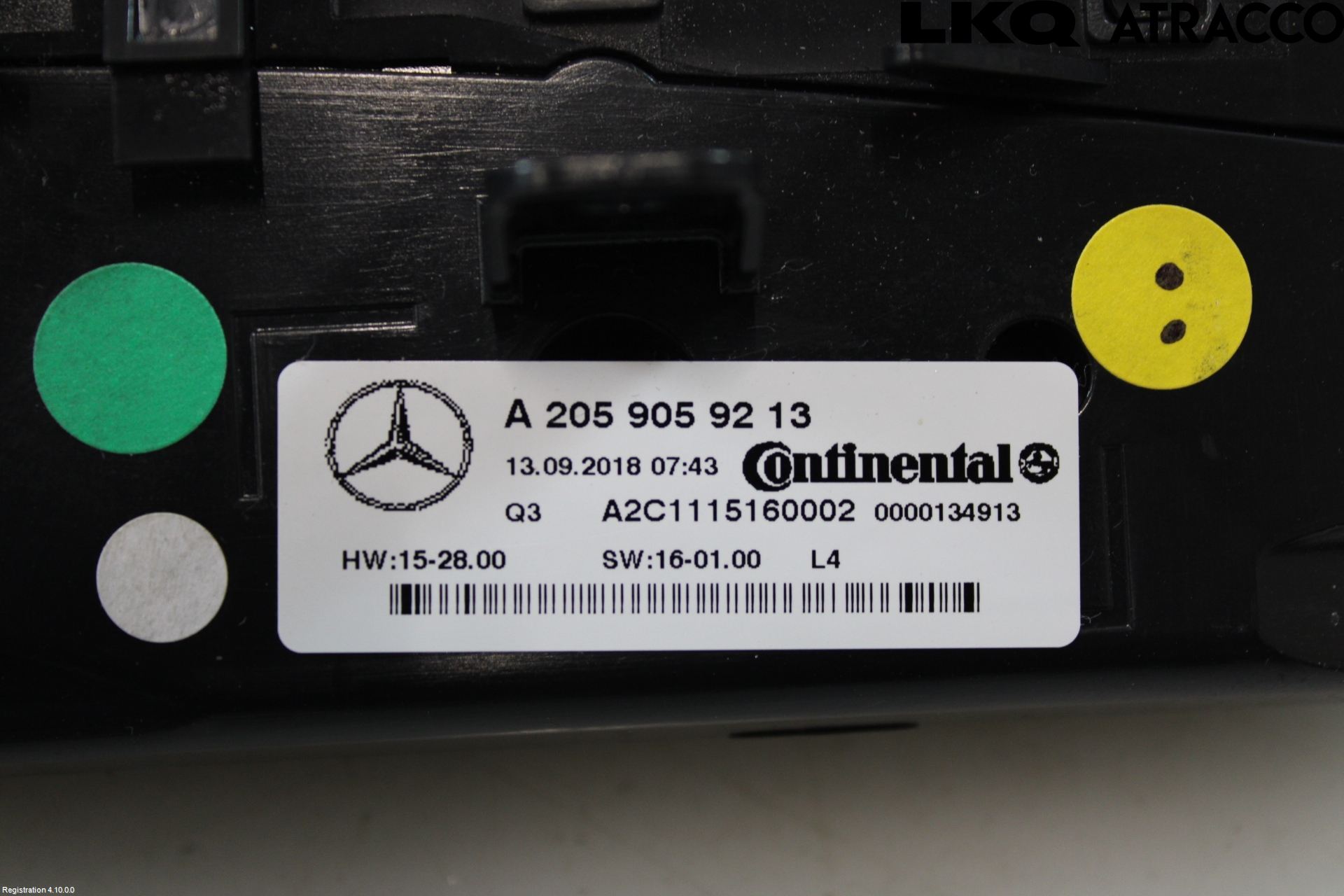 Mercedes-Benz MB C-KLASS (W205) 14-21 Varmeapparat Panel(Regulering)