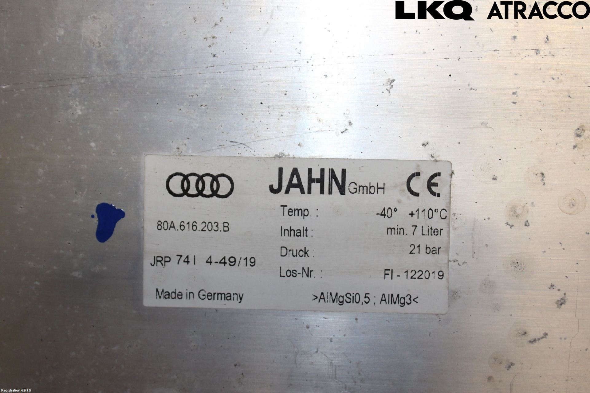 Audi Q5/SQ5 17- Nivå/Lufrfrändring Trycktank