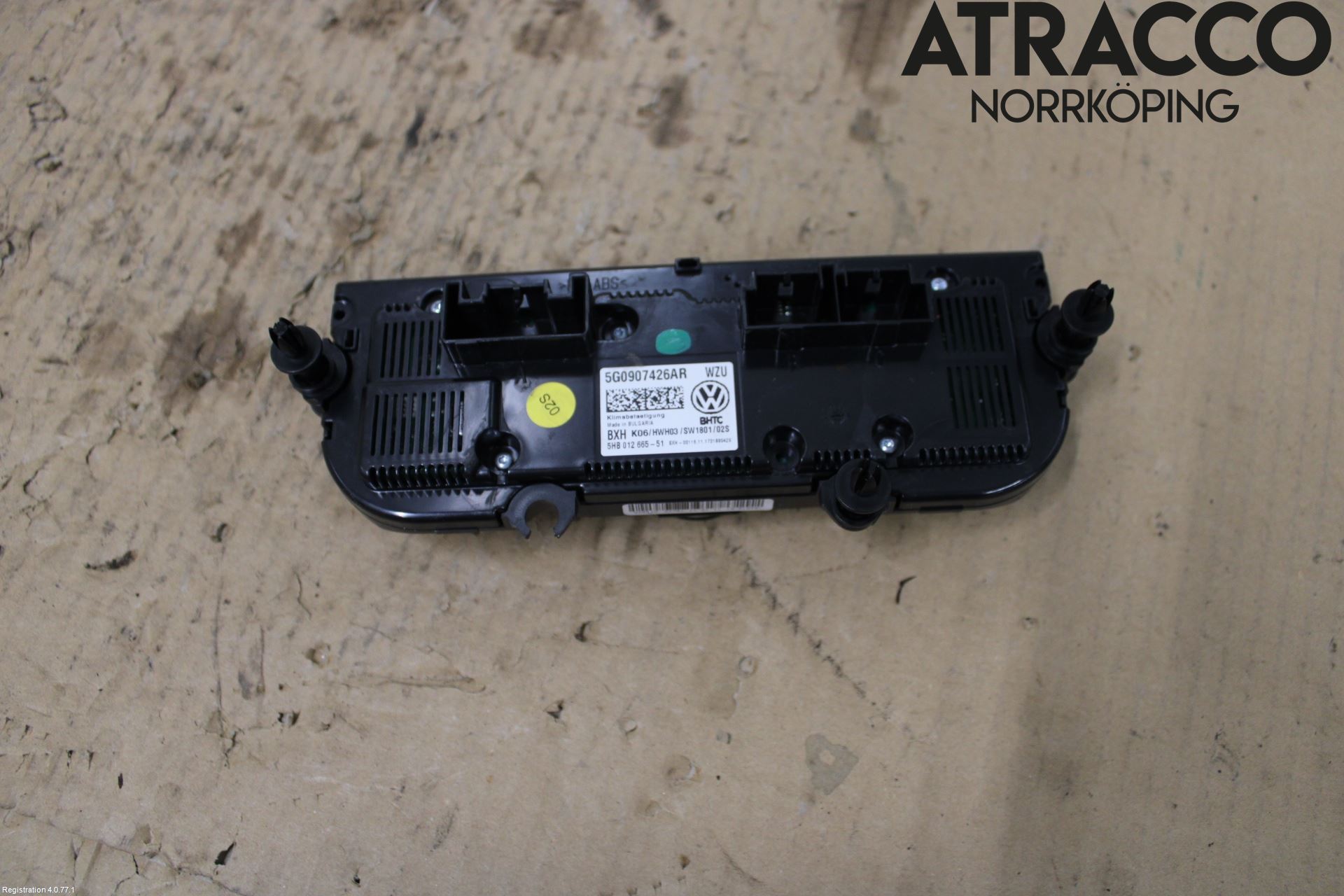 Volkswagen VW GOLF / E-GOLF VII 13-20 Varmeapparat Panel(Regulering)