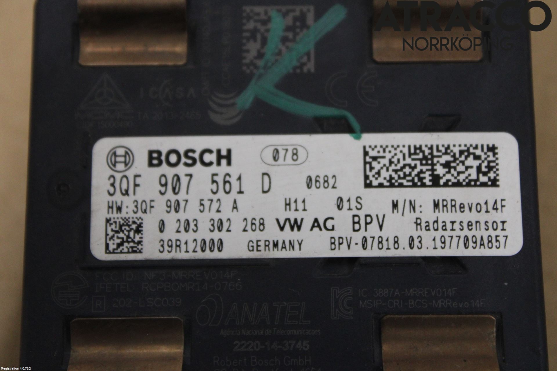 Skoda OCTAVIA (NX) 20- Sensor Kollisjonsbeskyttelse