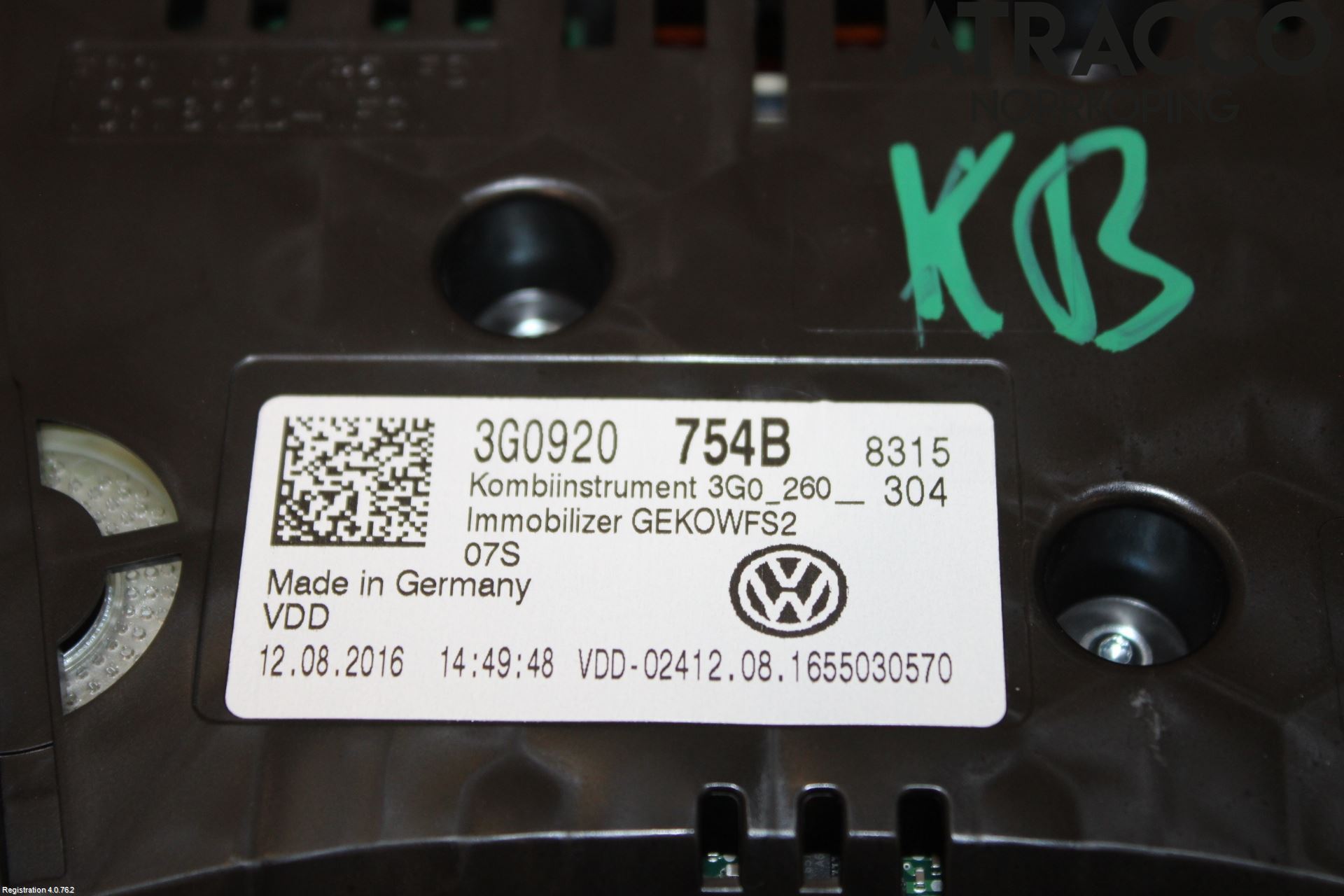 Volkswagen VW PASSAT 15-19 Instr Kombinert