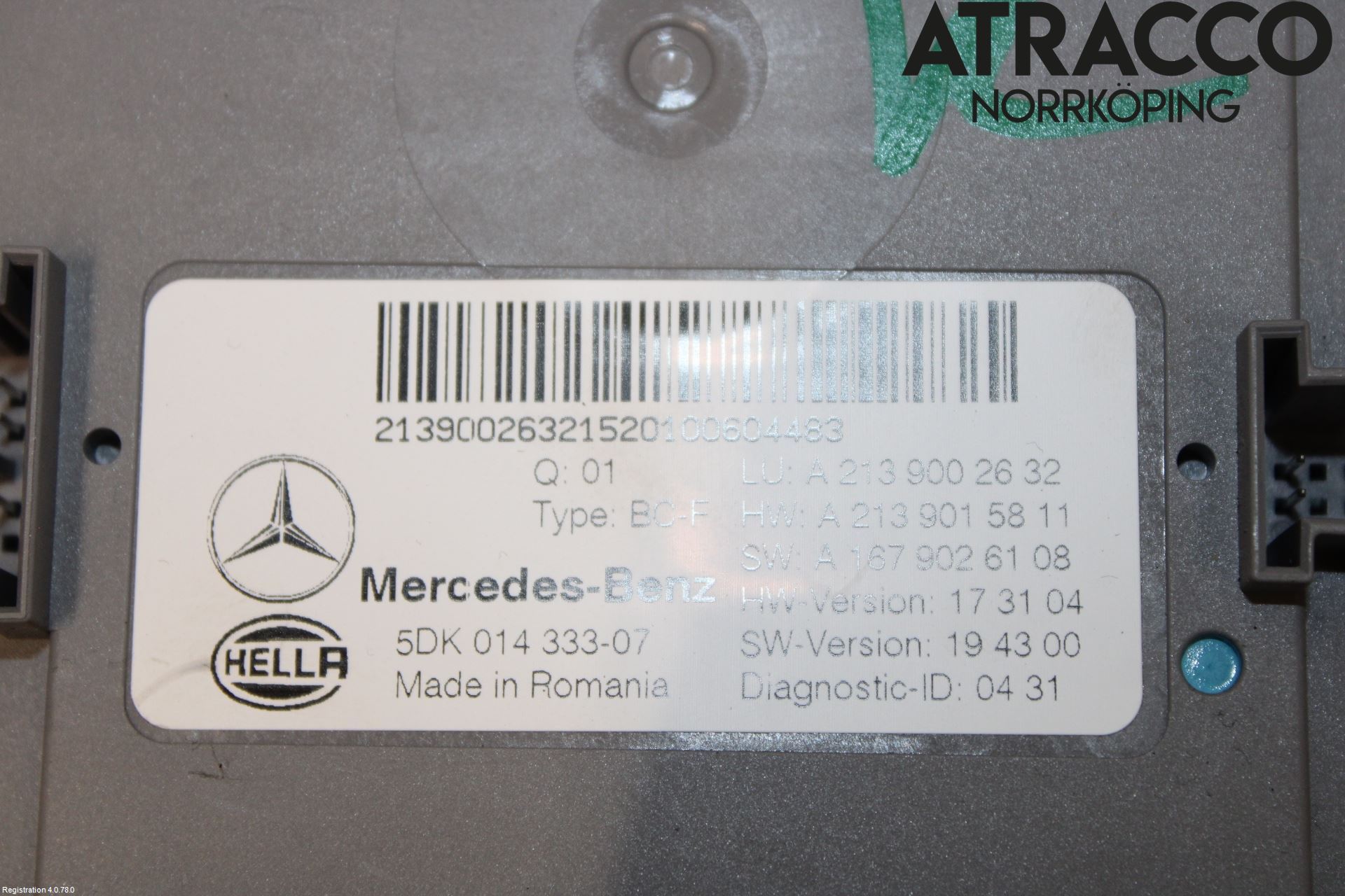 Mercedes-Benz MB E-KLASS (W213) 16-23 Styreenhet Øvrig