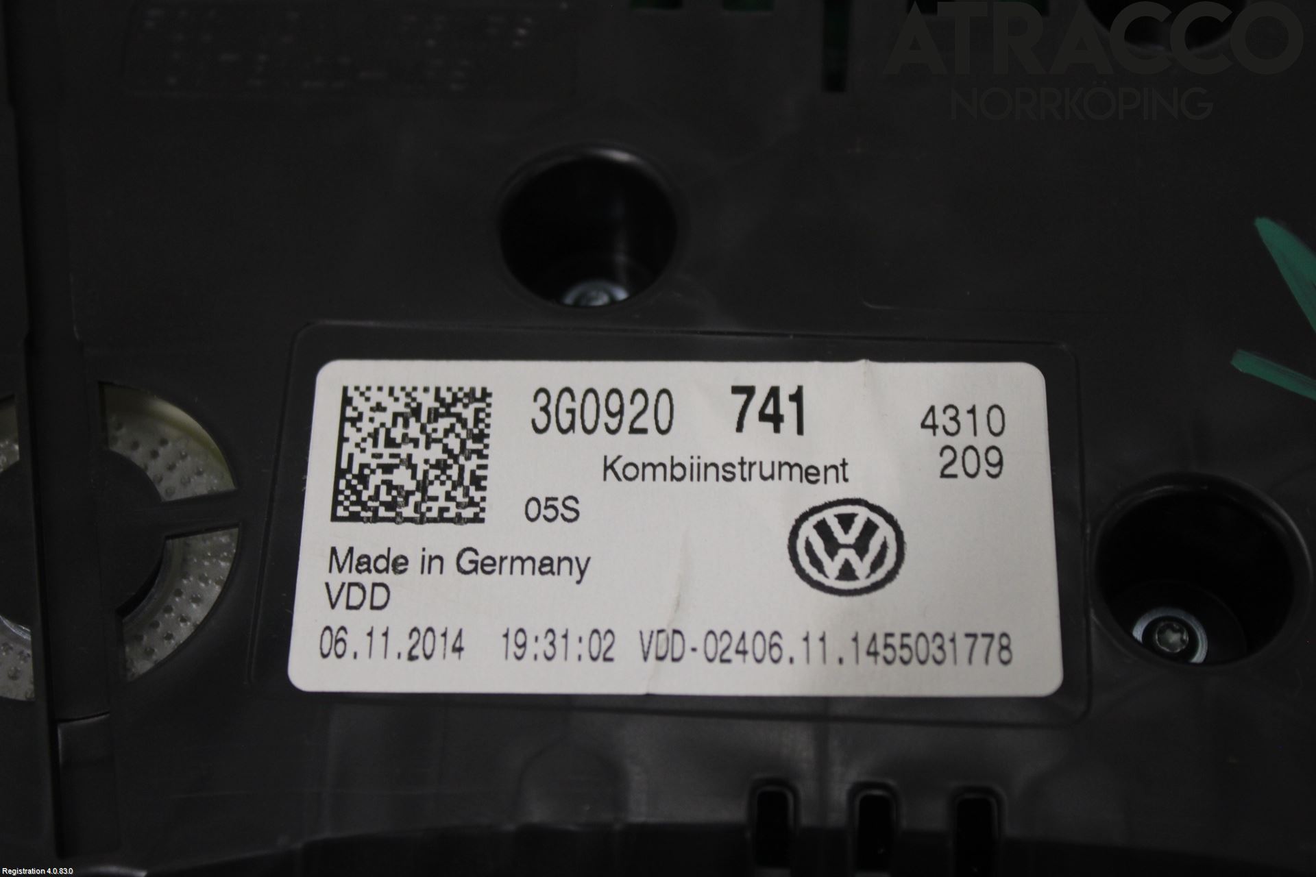 Volkswagen VW PASSAT 15-19 Instr Kombinert