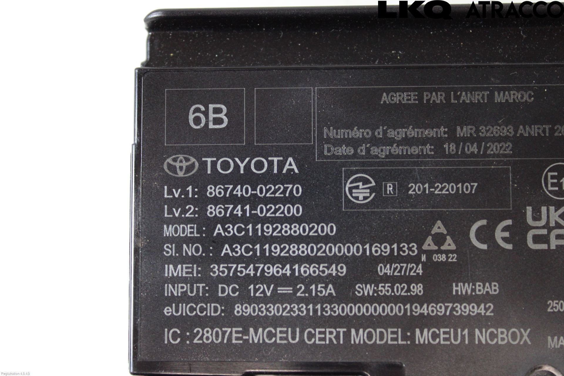 Toyota YARIS CROSS XP21 21- Styreenhet Tale