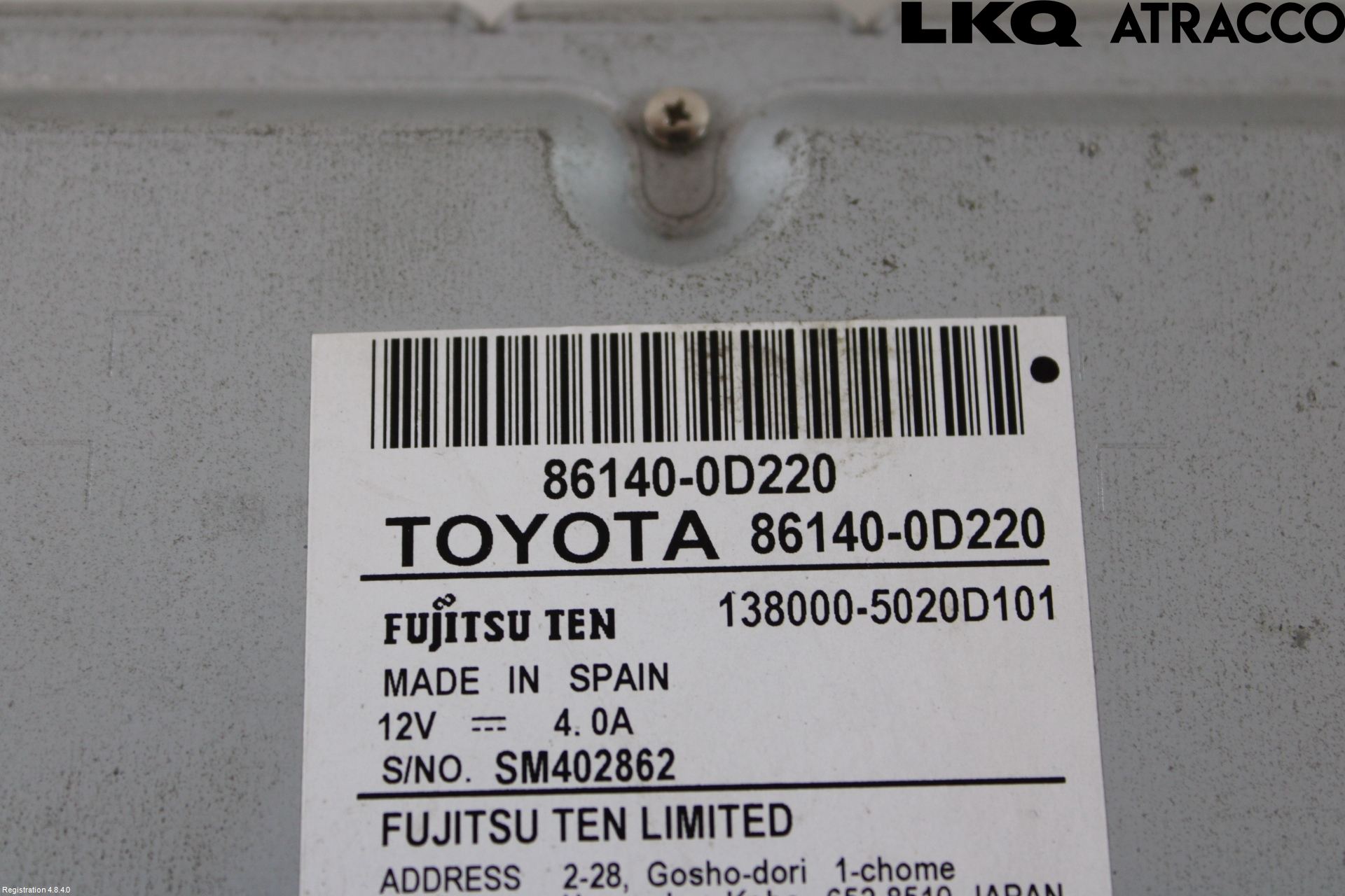 Toyota YARIS XP130 15-20 Stereo Radio Med Cd
