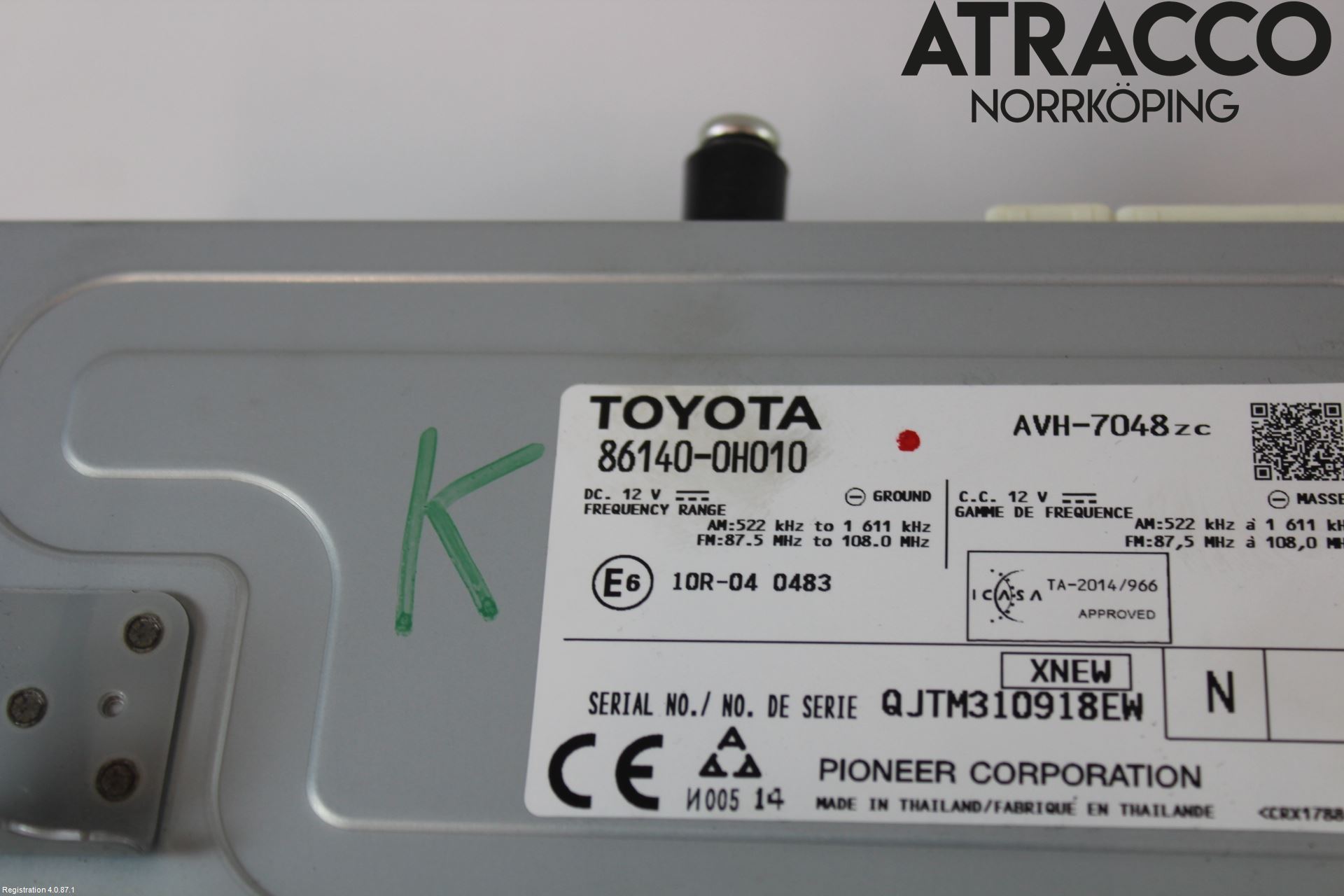 Toyota AYGO 15-21 Stereo Radio Med Cd