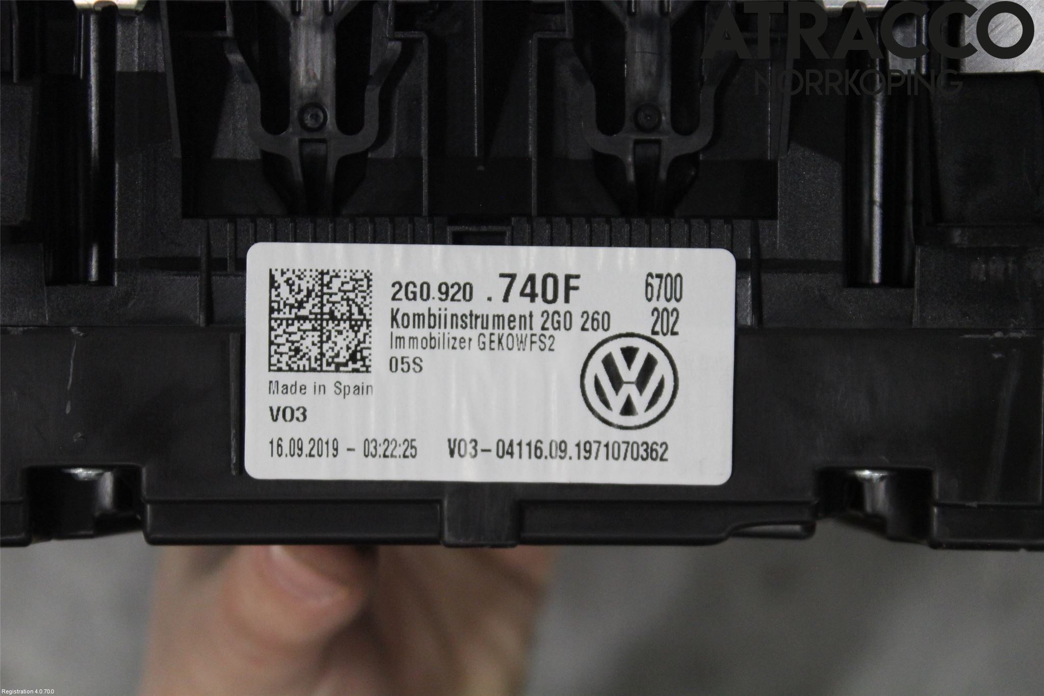 Volkswagen VW POLO VI 18->> Instr Kombinert