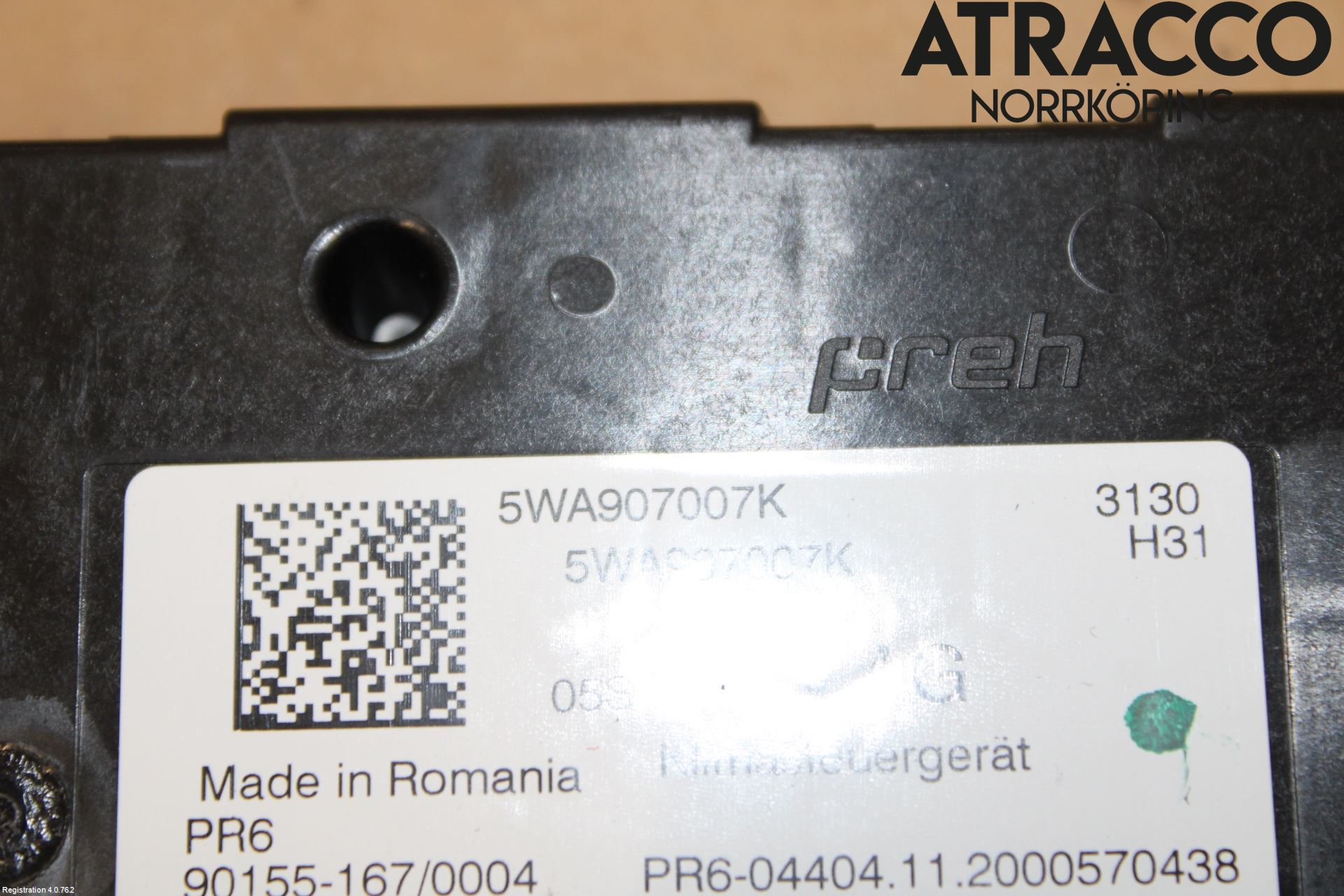 Volkswagen VW GOLF / E-GOLF VIII 20- Varme Ac Betjening-Display