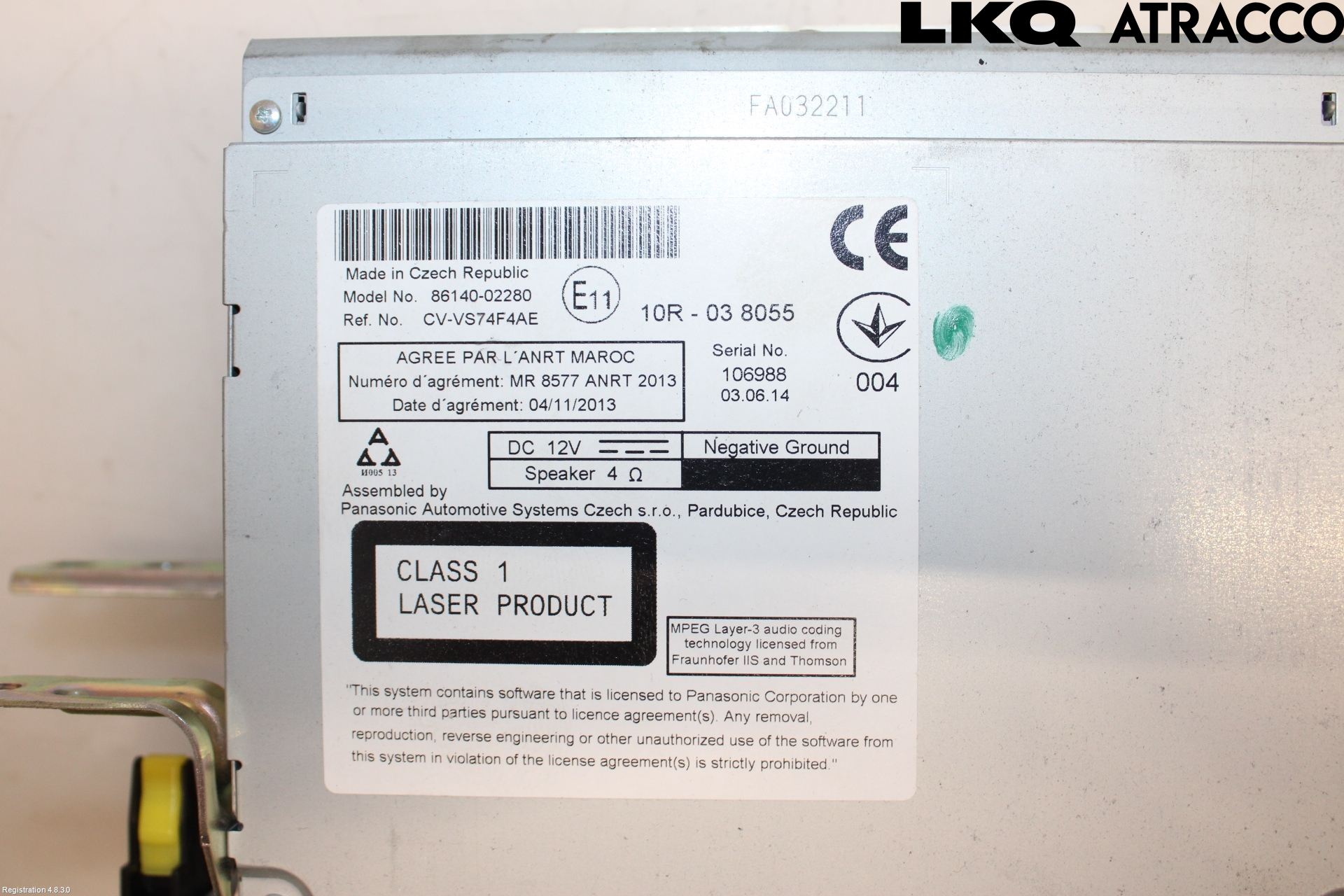 Toyota AURIS 13-19 Stereo Radio Med Cd