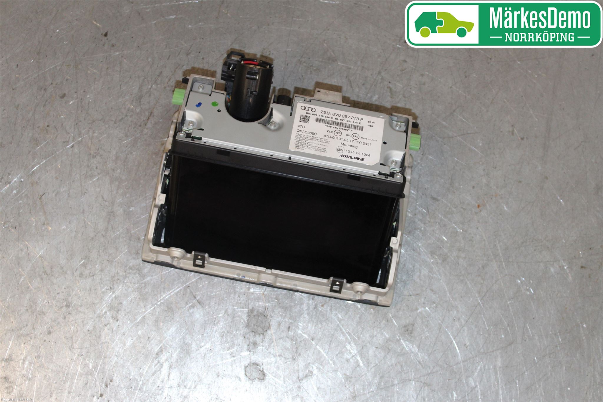 Audi A3/S3 8V 13-20 Instr Skjerm Dvd-Gps-Ac-Tlf