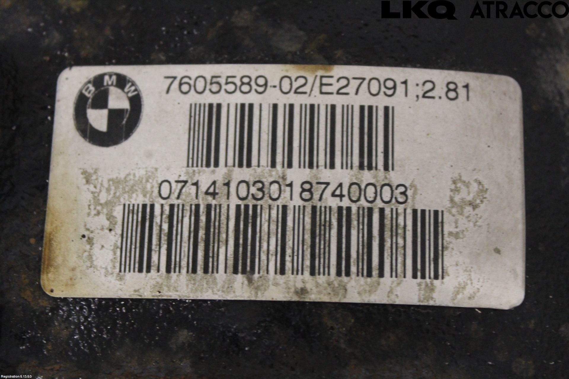 BMW 3 F30/F31/F80 12-19 Bakaksel Kardang Bak -Diff
