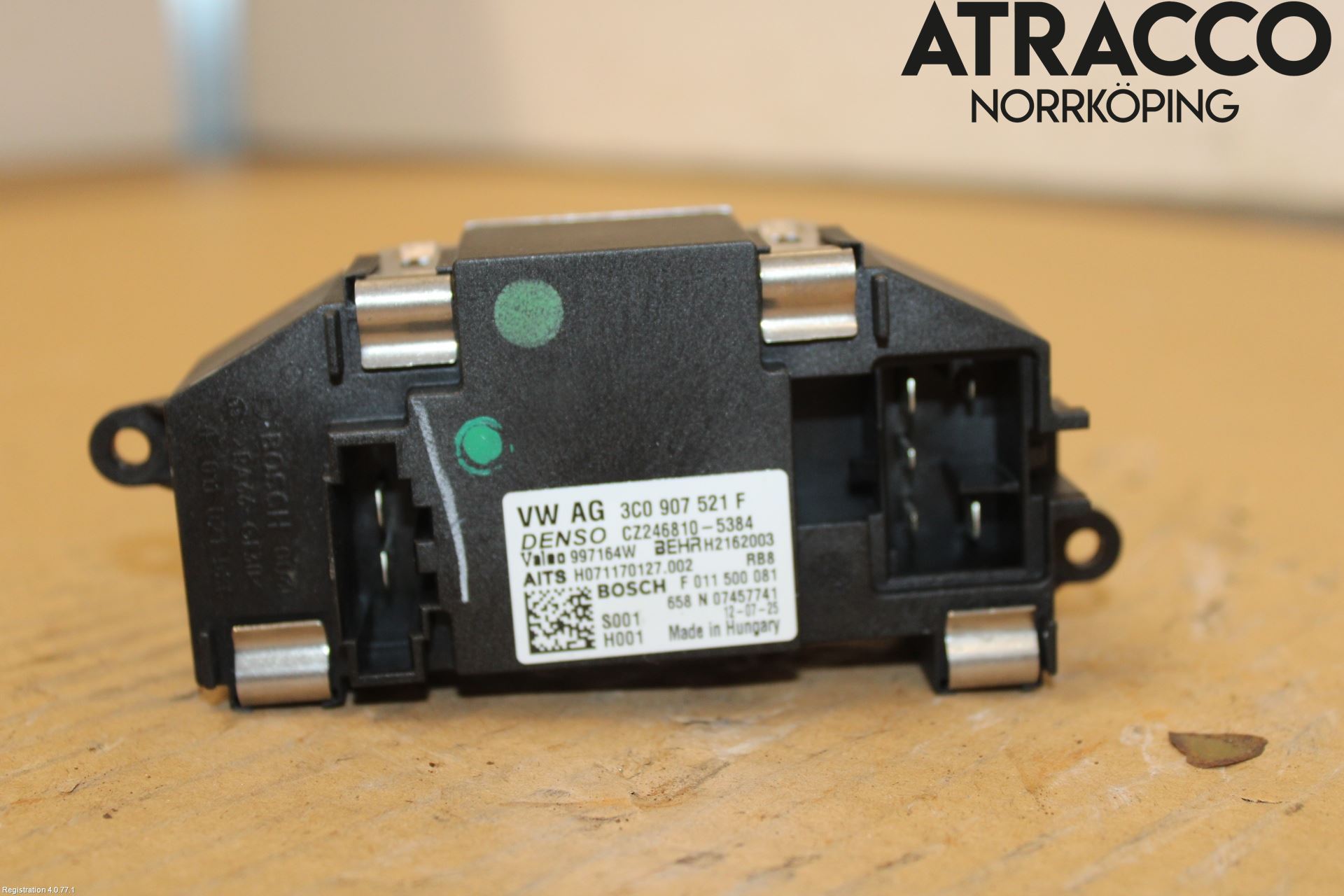 Volkswagen VW GOLF VI 09-13 Varmeapparat Viftemotstand