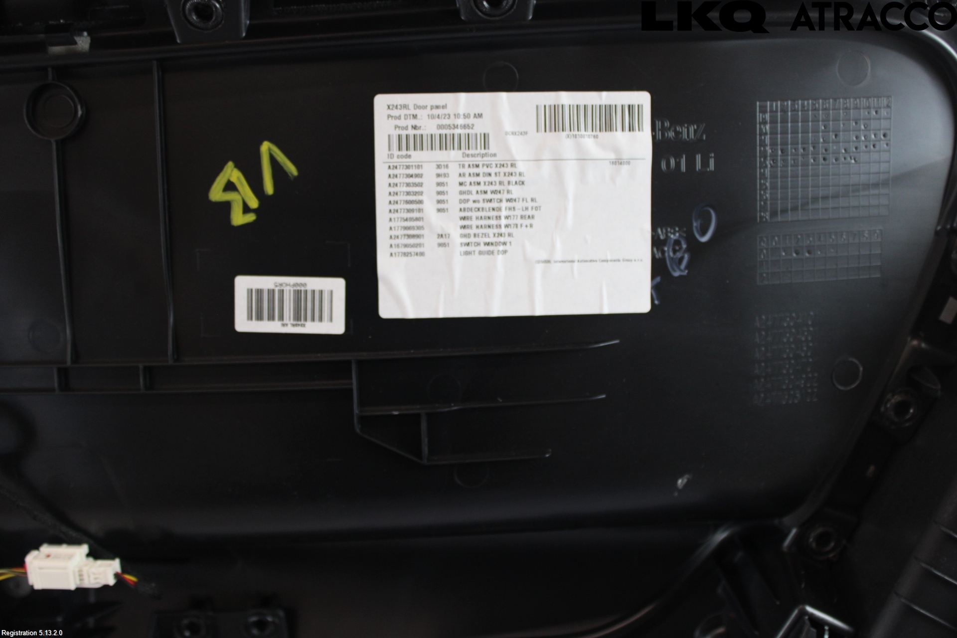 Mercedes-Benz MB EQB (X243) 22- Innr Dørtrekk Venstre