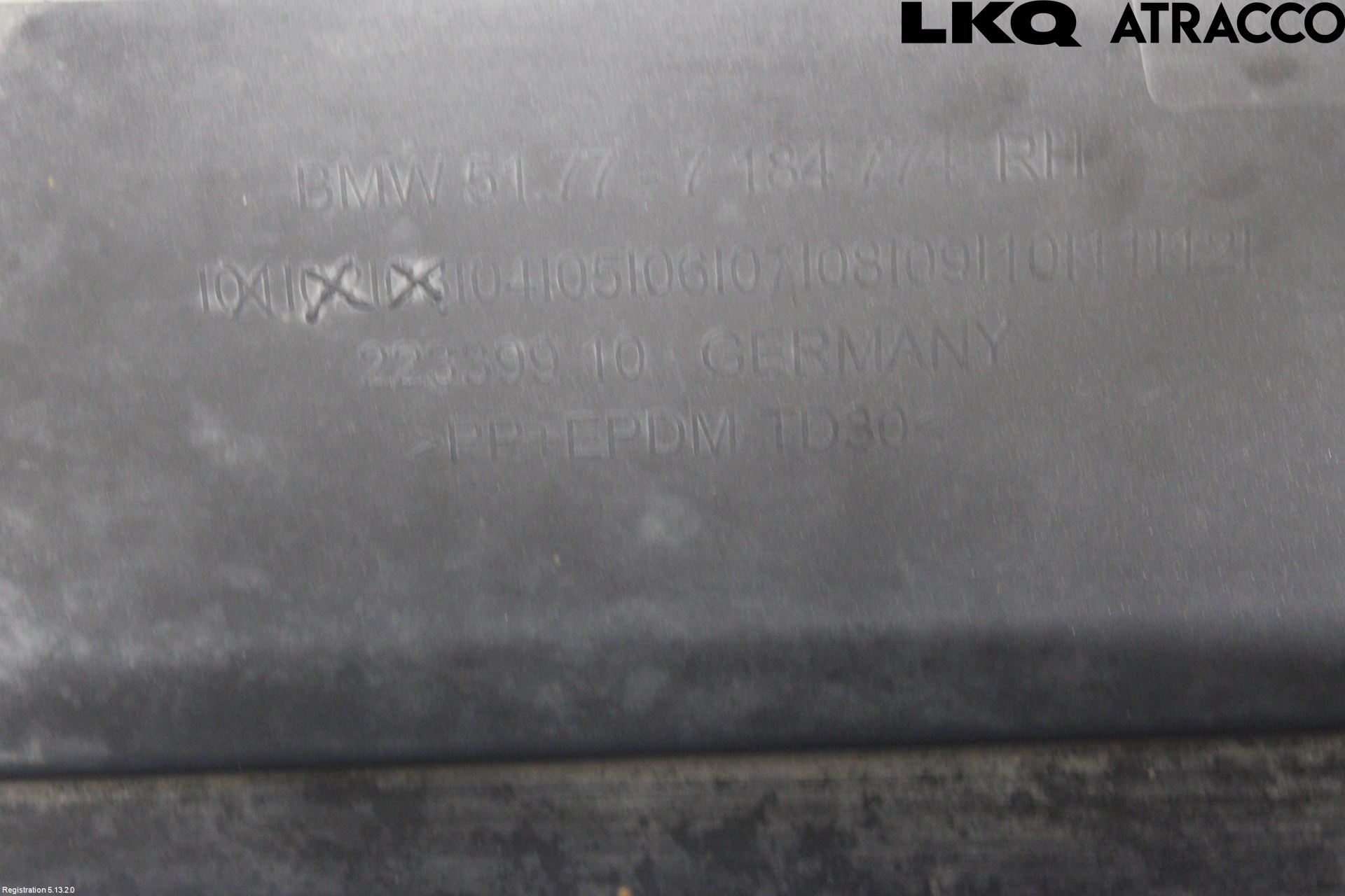 BMW 5 F10/F11/F18 09-17 Kanalskjørt Høyre