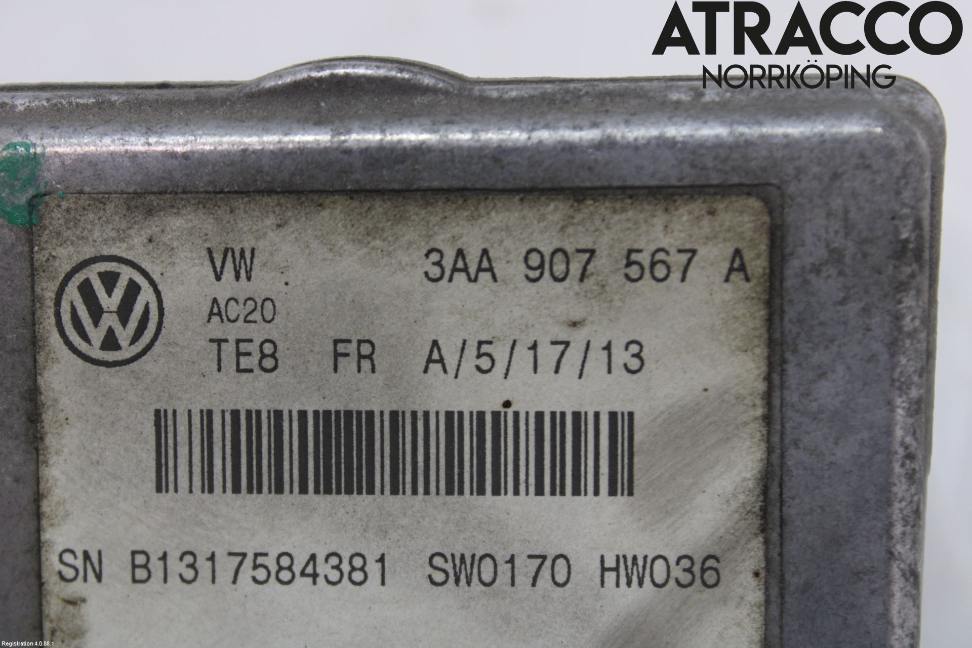 Volkswagen VW PASSAT CC 08-16 Sensor Kollisjonsbeskyttelse