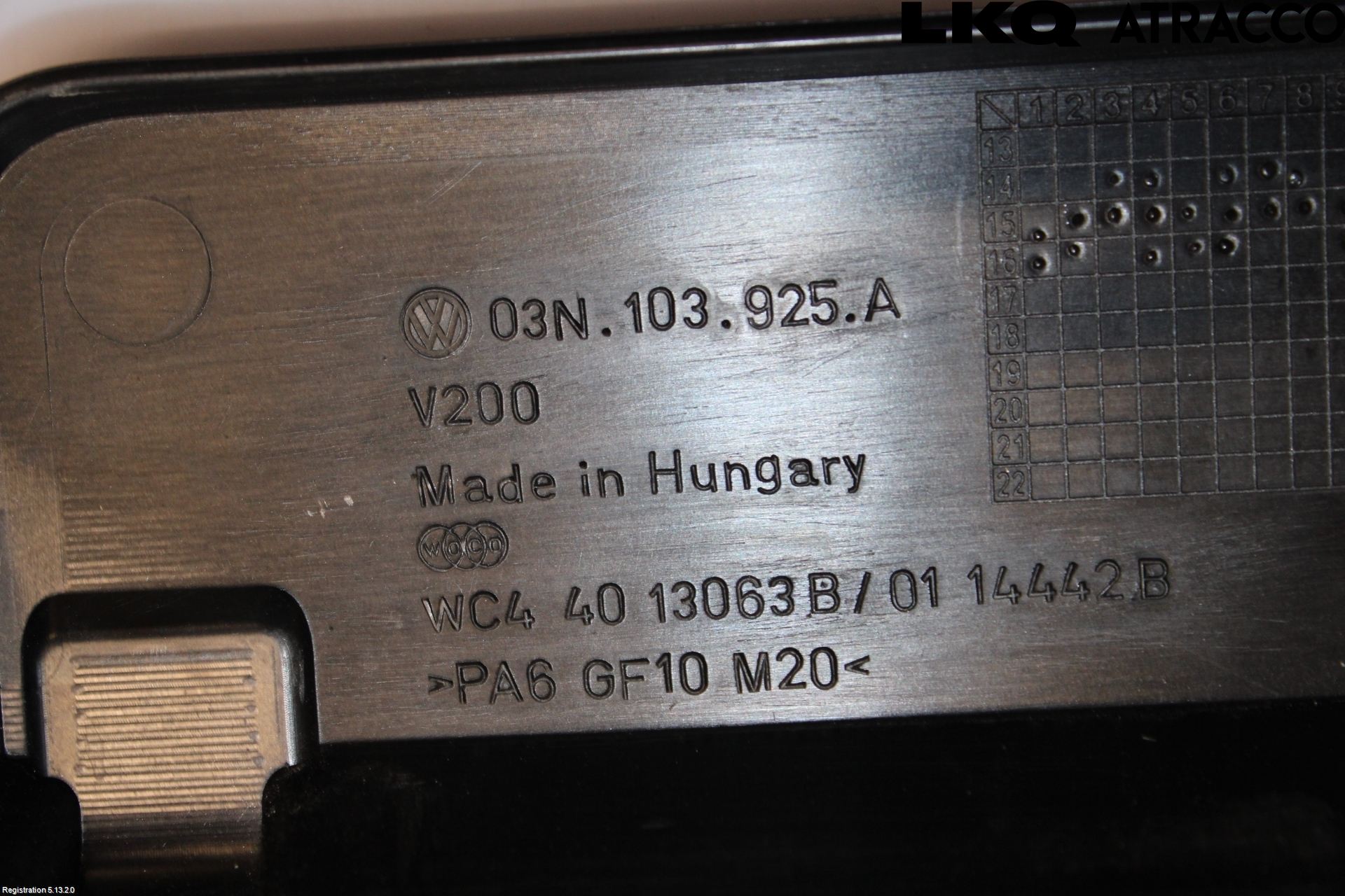 Volkswagen VW TIGUAN 16-24 Motor Deksel Over Motor