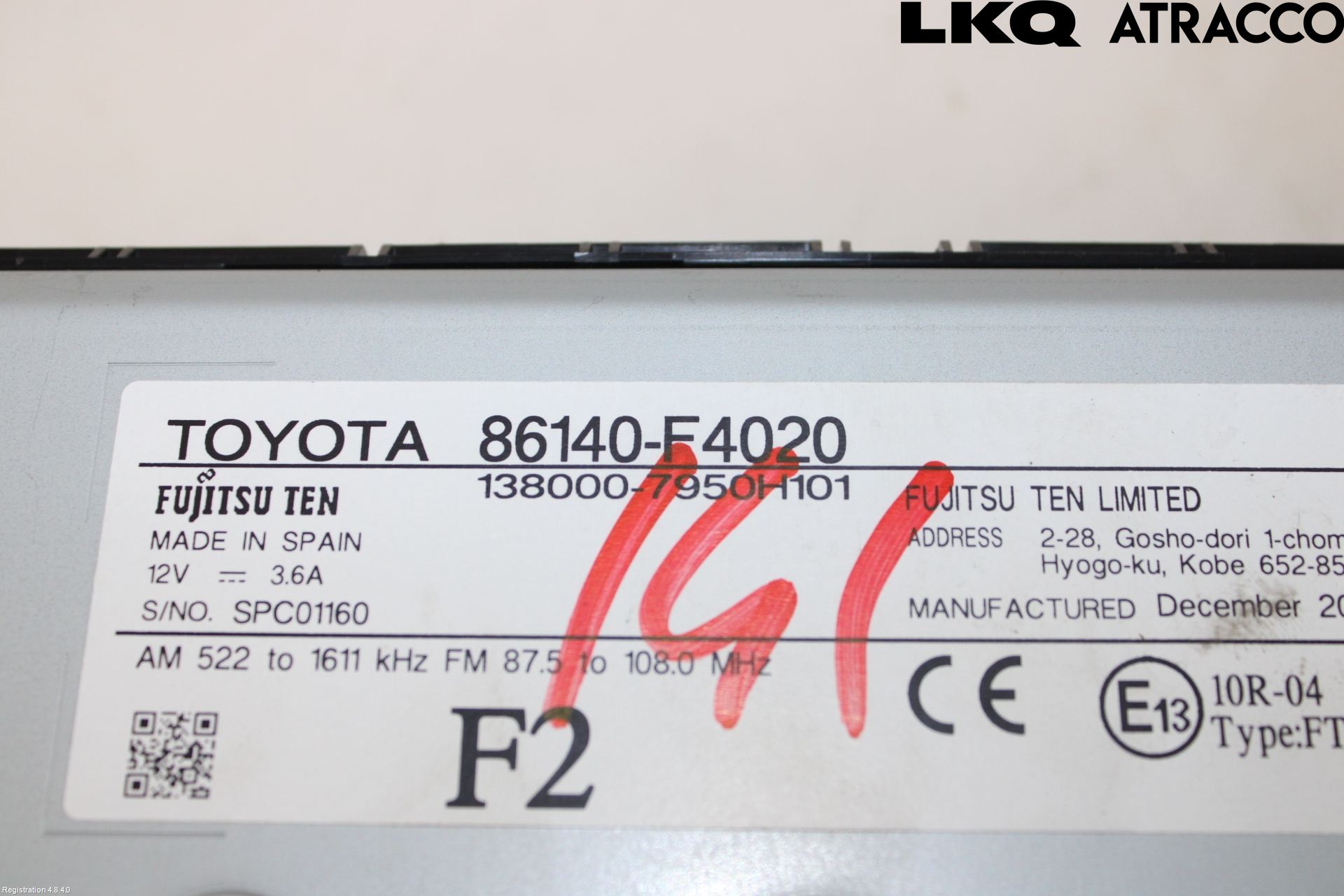 Toyota C-HR 16-23 Stereo Radio Med Cd