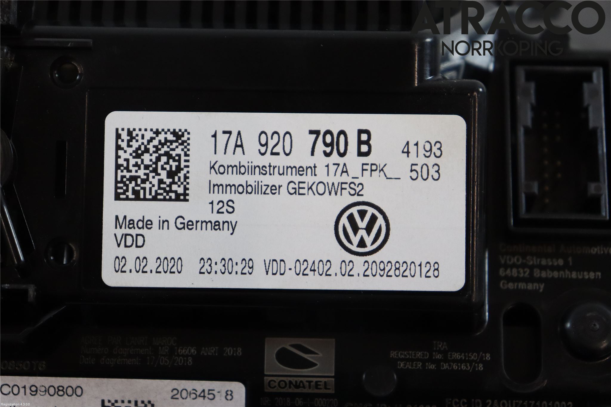 Volkswagen VW T-ROC 18- Instr Kombinert