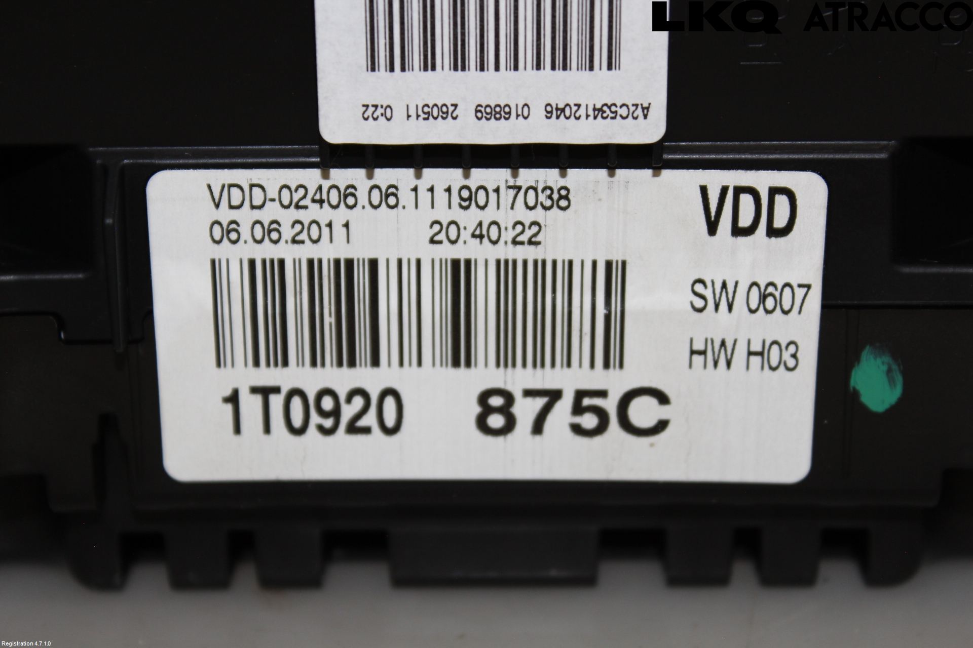 Volkswagen VW TOURAN 10-15 Instr Kombinert
