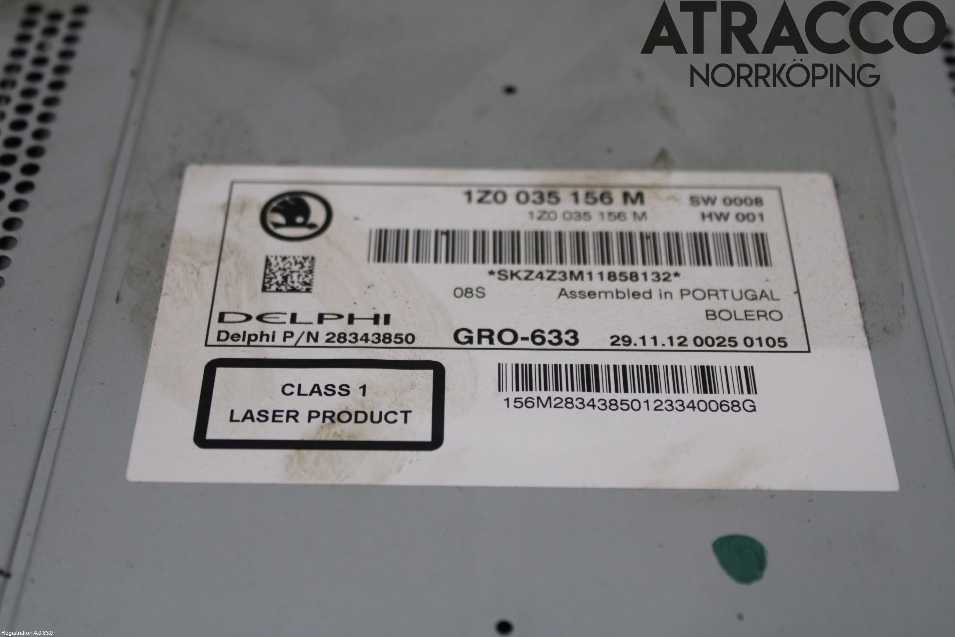 Skoda OCTAVIA (1Z) 05-13 Stereo Radio Med Cd