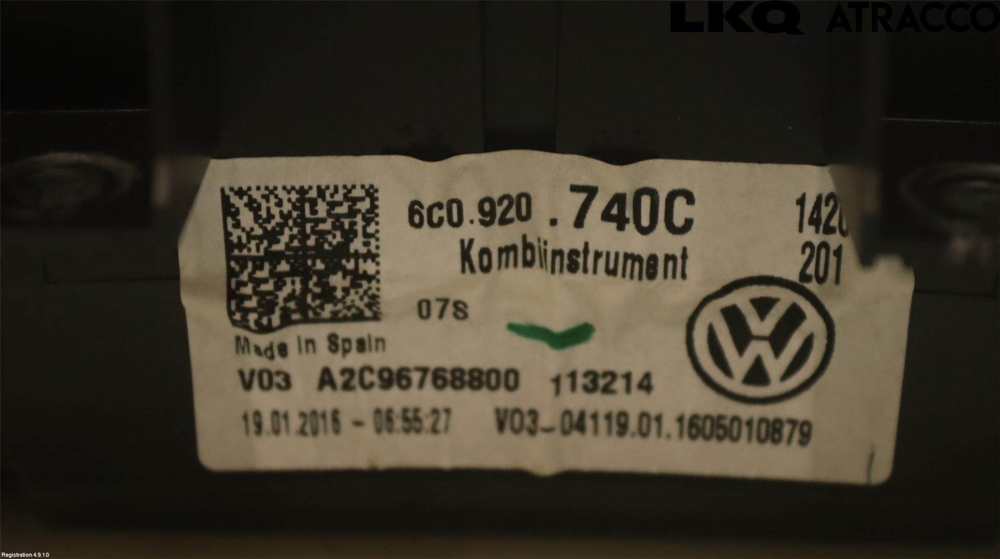 Volkswagen VW POLO 10-17 Instr Kombinert