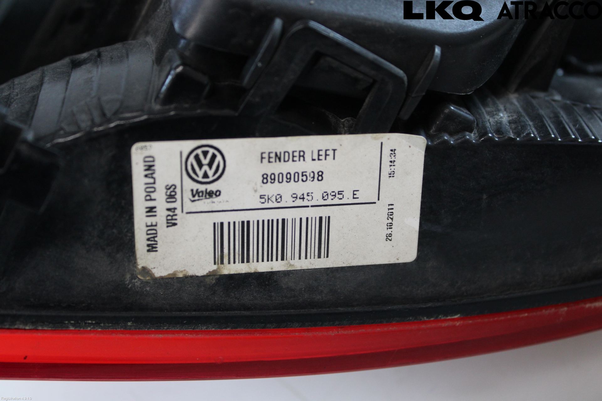 Volkswagen VW GOLF VI 09-13 Baklykt Venstre