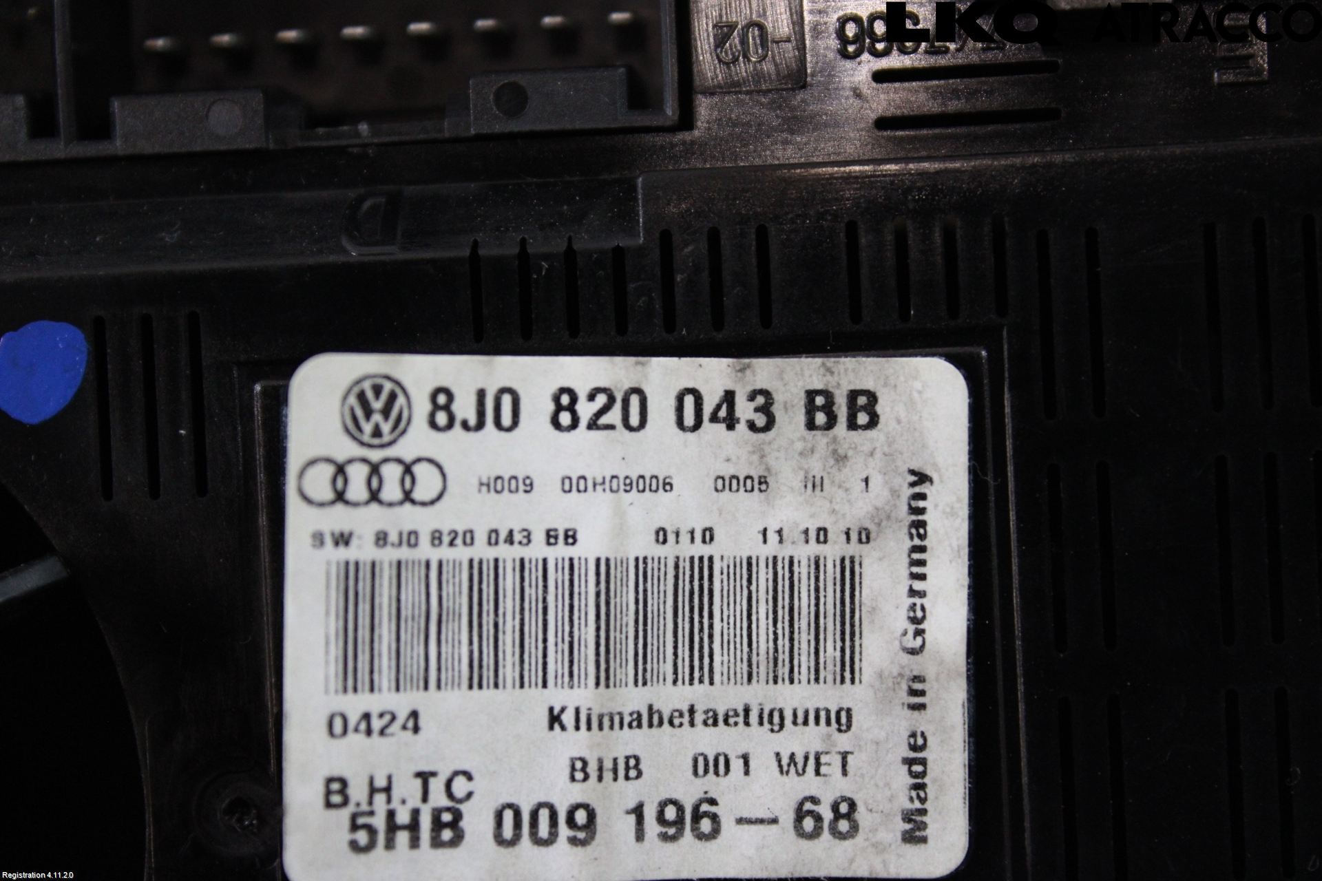 Audi TT/TTS 07-14 Varmeapparat Panel(Regulering)