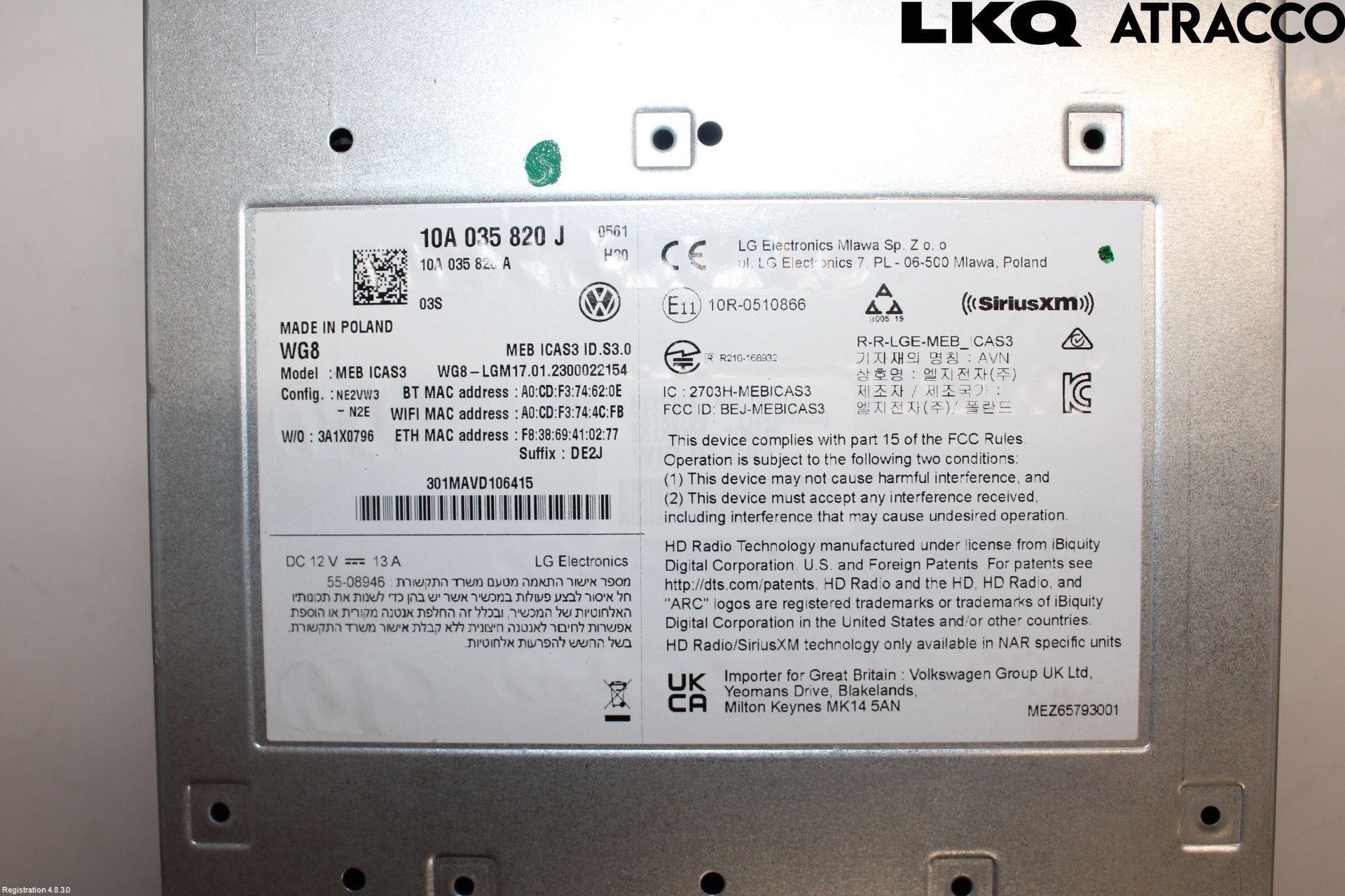 Volkswagen VW ID.4 21- Stereo Radio Med Cd