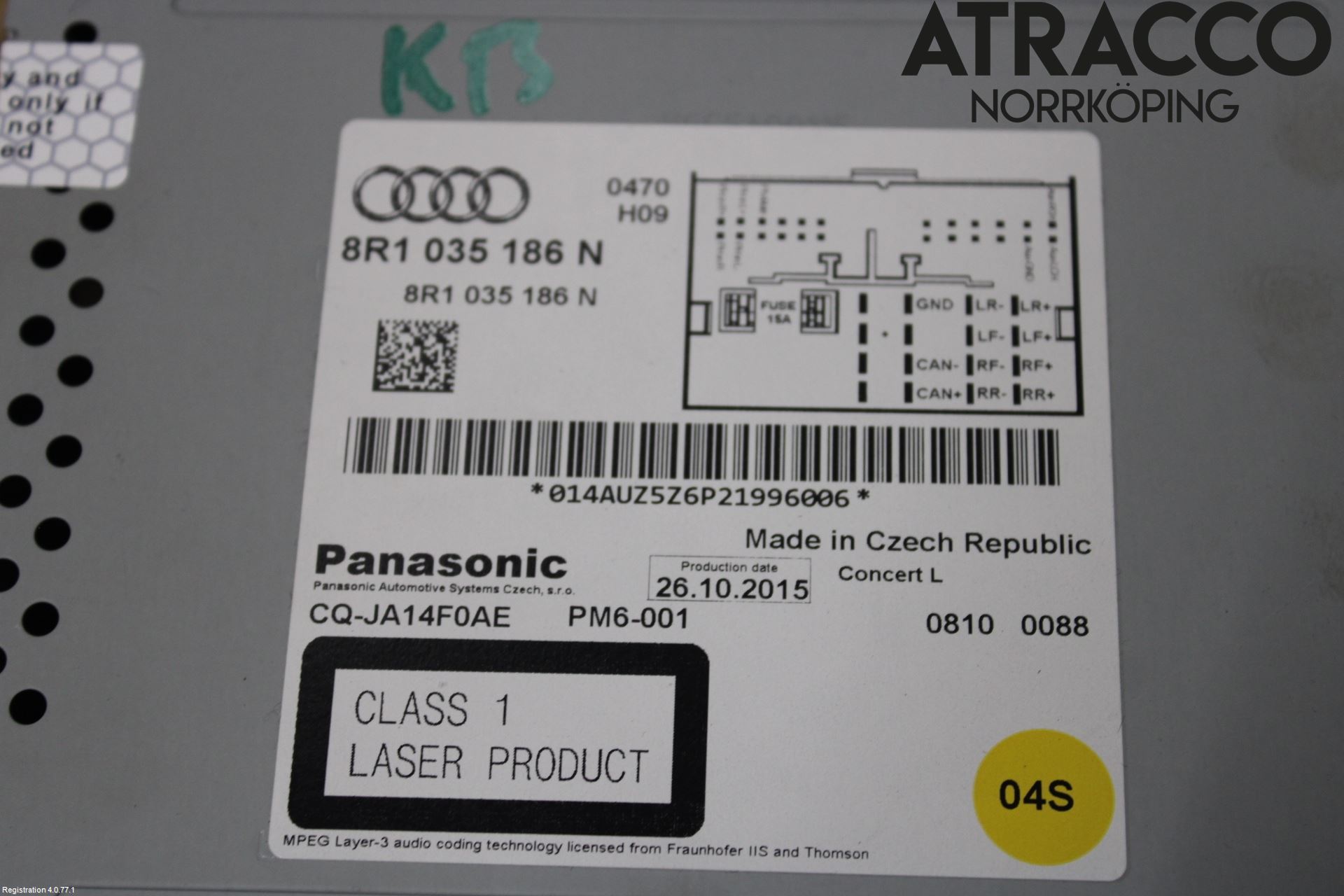 Audi A5 07-16 Stereo Radio Med Cd