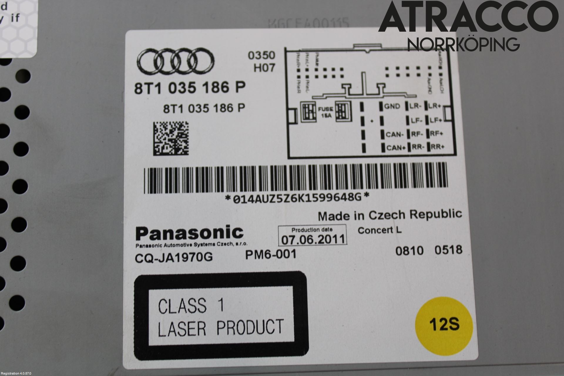 Audi A4/S4 08-11 Stereo Radio Med Cd