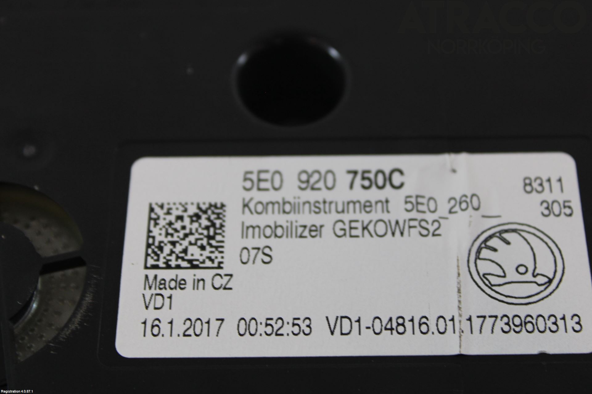 Skoda OCTAVIA (5E) 13-20 Instr Kombinert