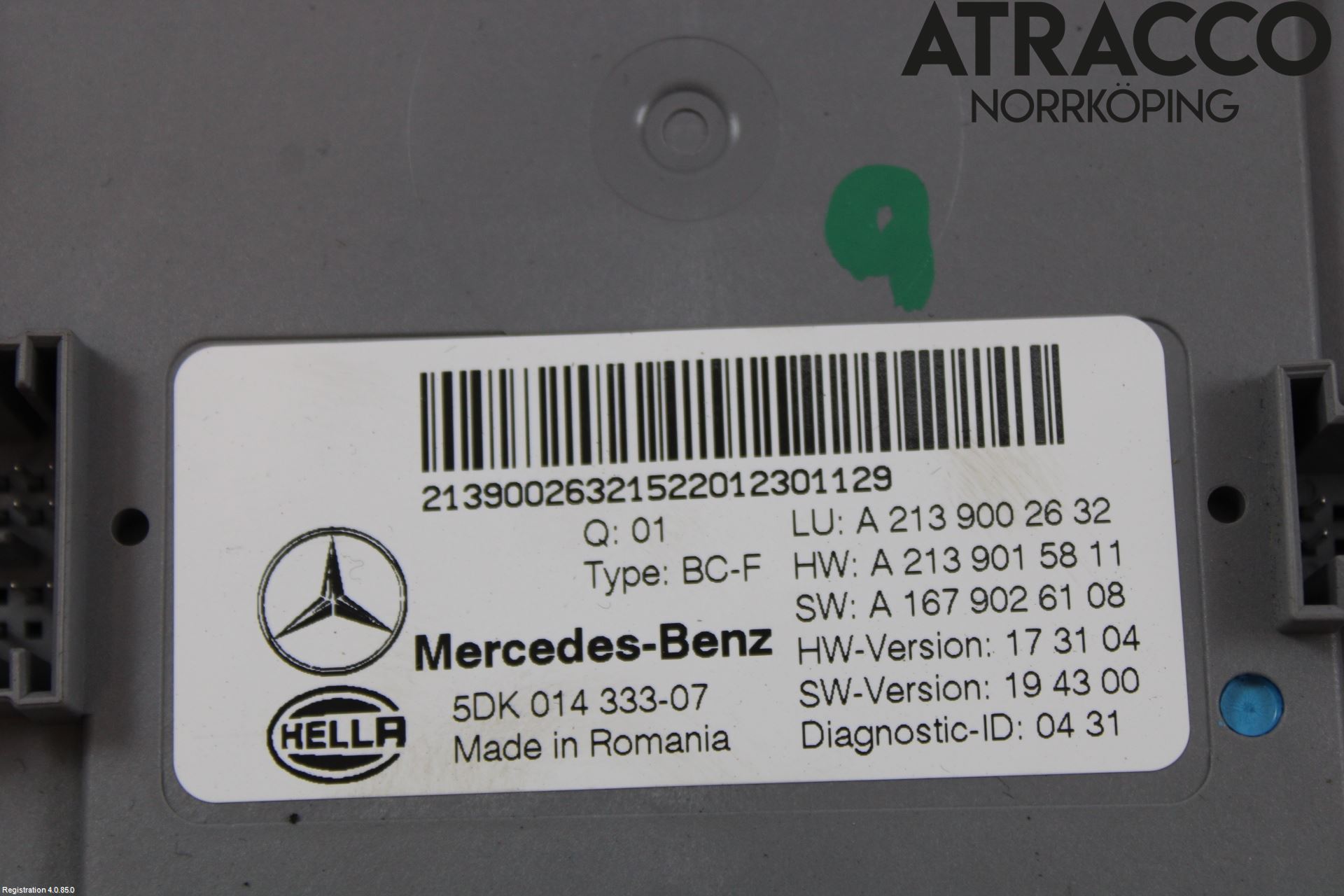 Mercedes-Benz MB AMG GT (C190/R190) 14-22 Styreenhet Klima