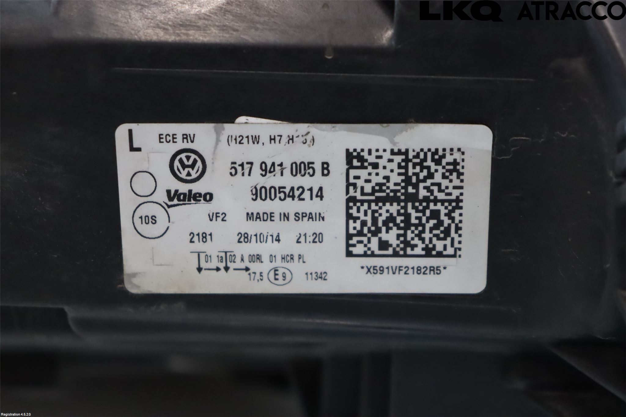 Volkswagen VW GOLF SPORTSVAN 15-20 Frontlykt Venstre