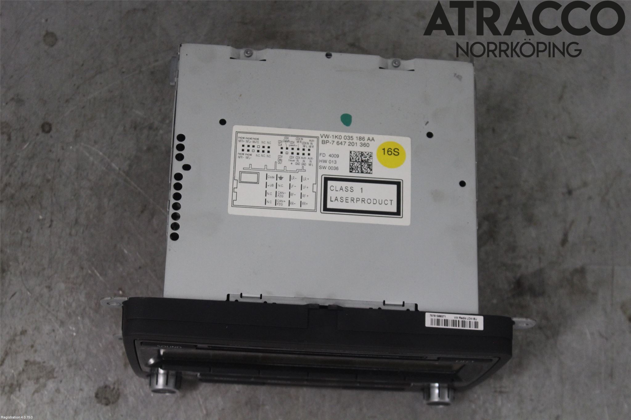Volkswagen VW GOLF VI 09-13 Stereo Radio Med Cd
