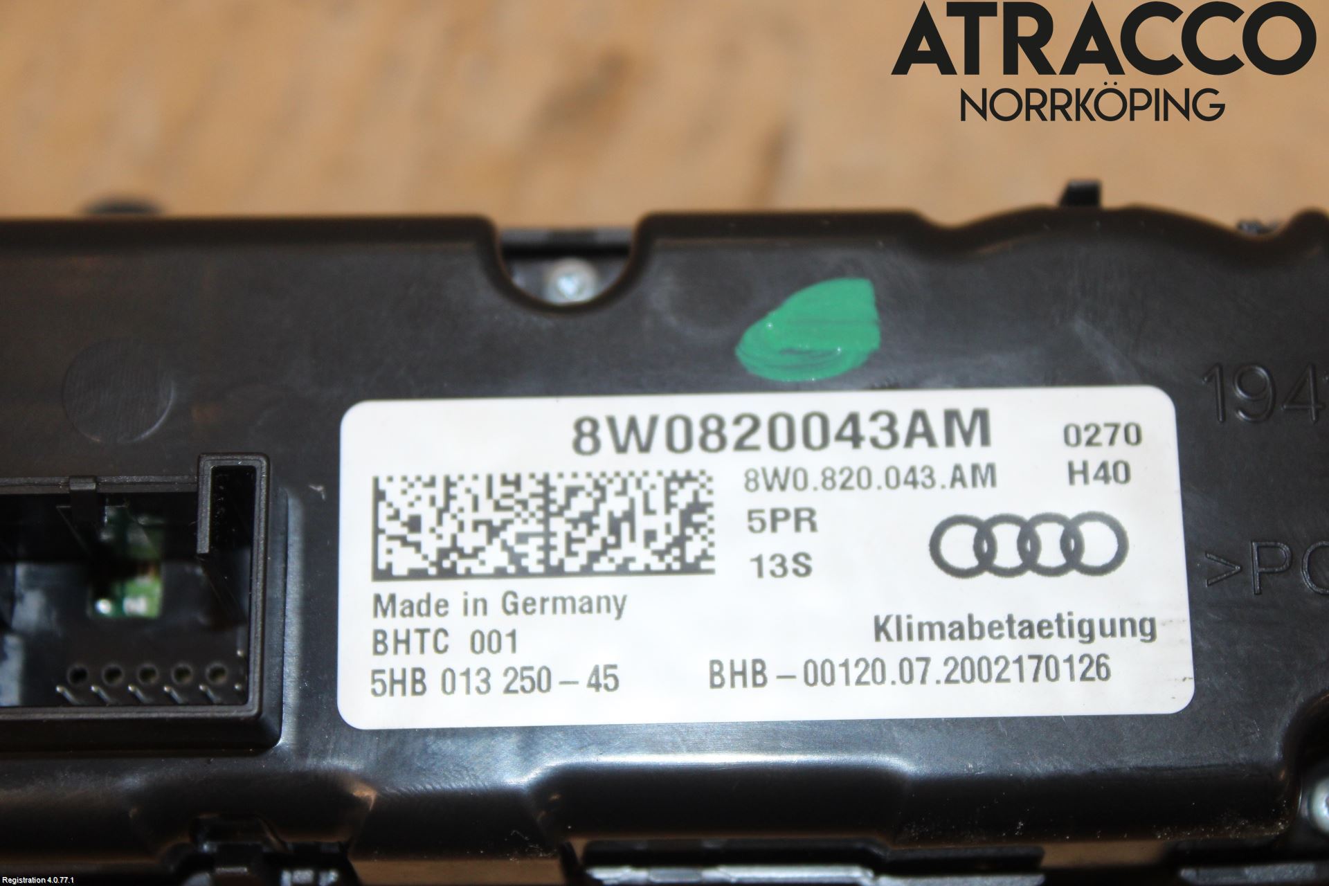 Audi A5 17- Varmeapparat Panel(Regulering)