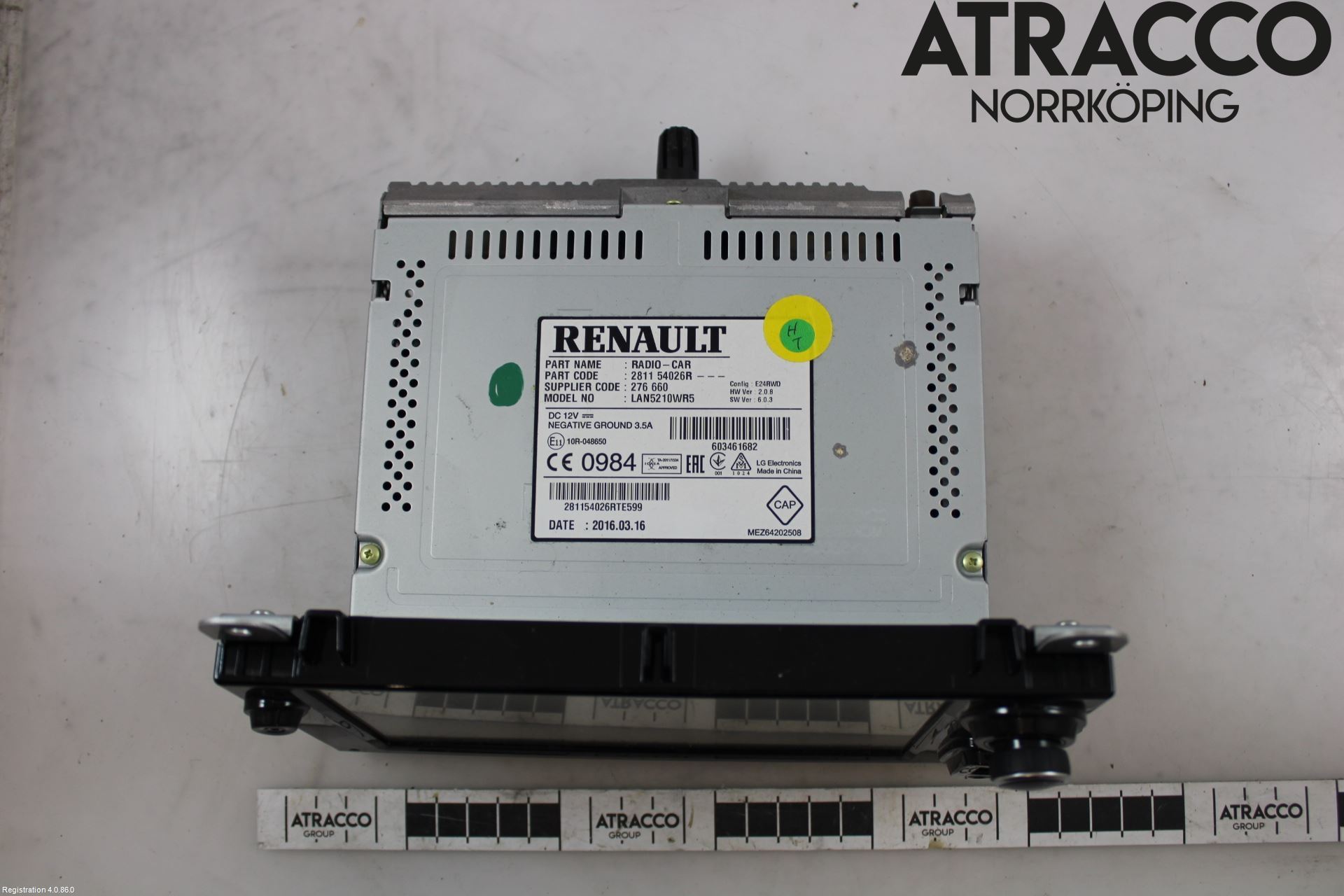 Renault CLIO IV 12-16 Stereo Radio Med Cd